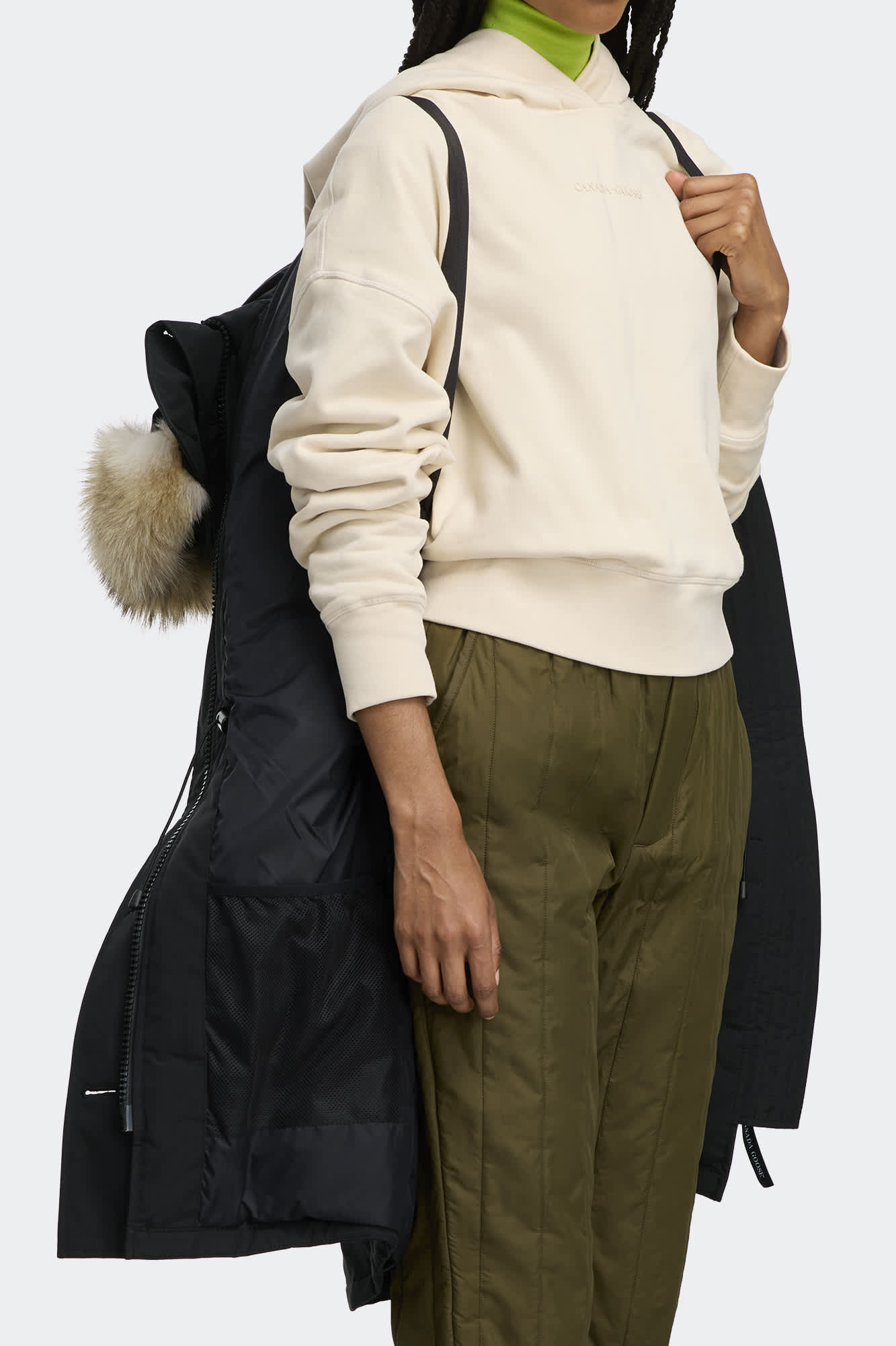 【美品】  S カーキ ROSSCLAIR PARKA 美品】Canada Goose S カーキ ROSSCLAIR PARKA