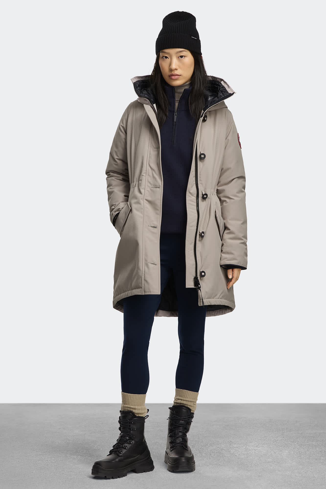 【美品】  S カーキ ROSSCLAIR PARKA Canada Goose Women's Rossclair Parka With Fur - A One Clothing