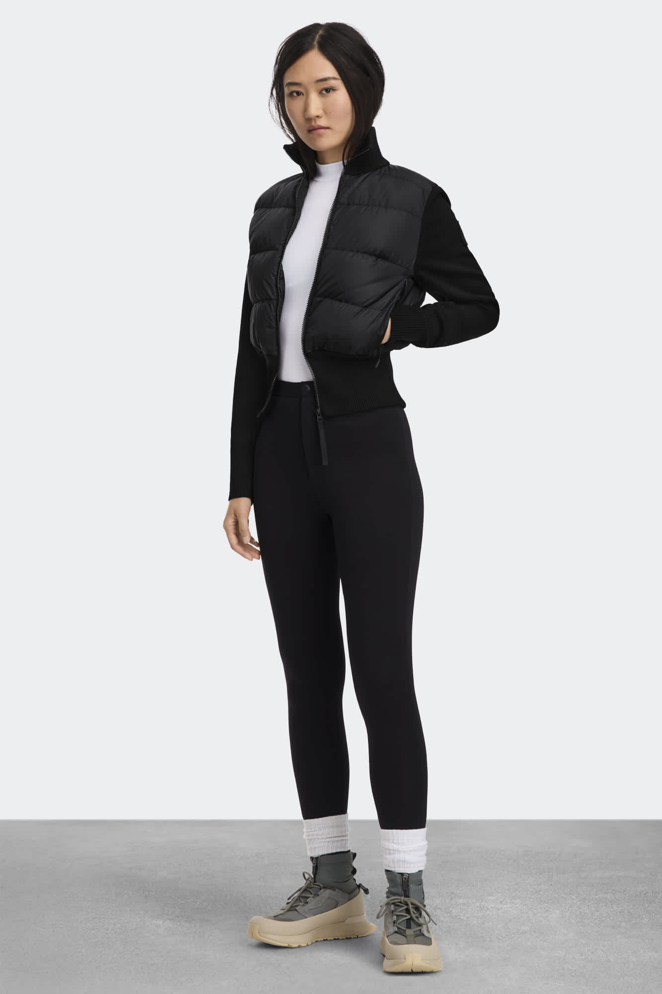 HyBridge® Wide Quilt Knit Jacket Tonal Disc