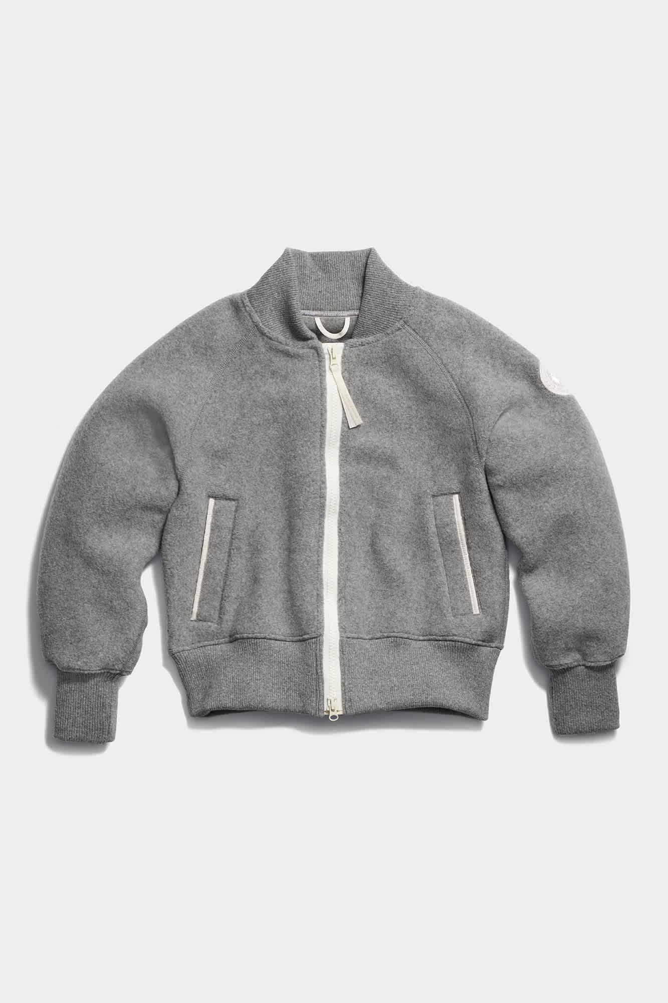 Sierra Fleece Bomber White Disc