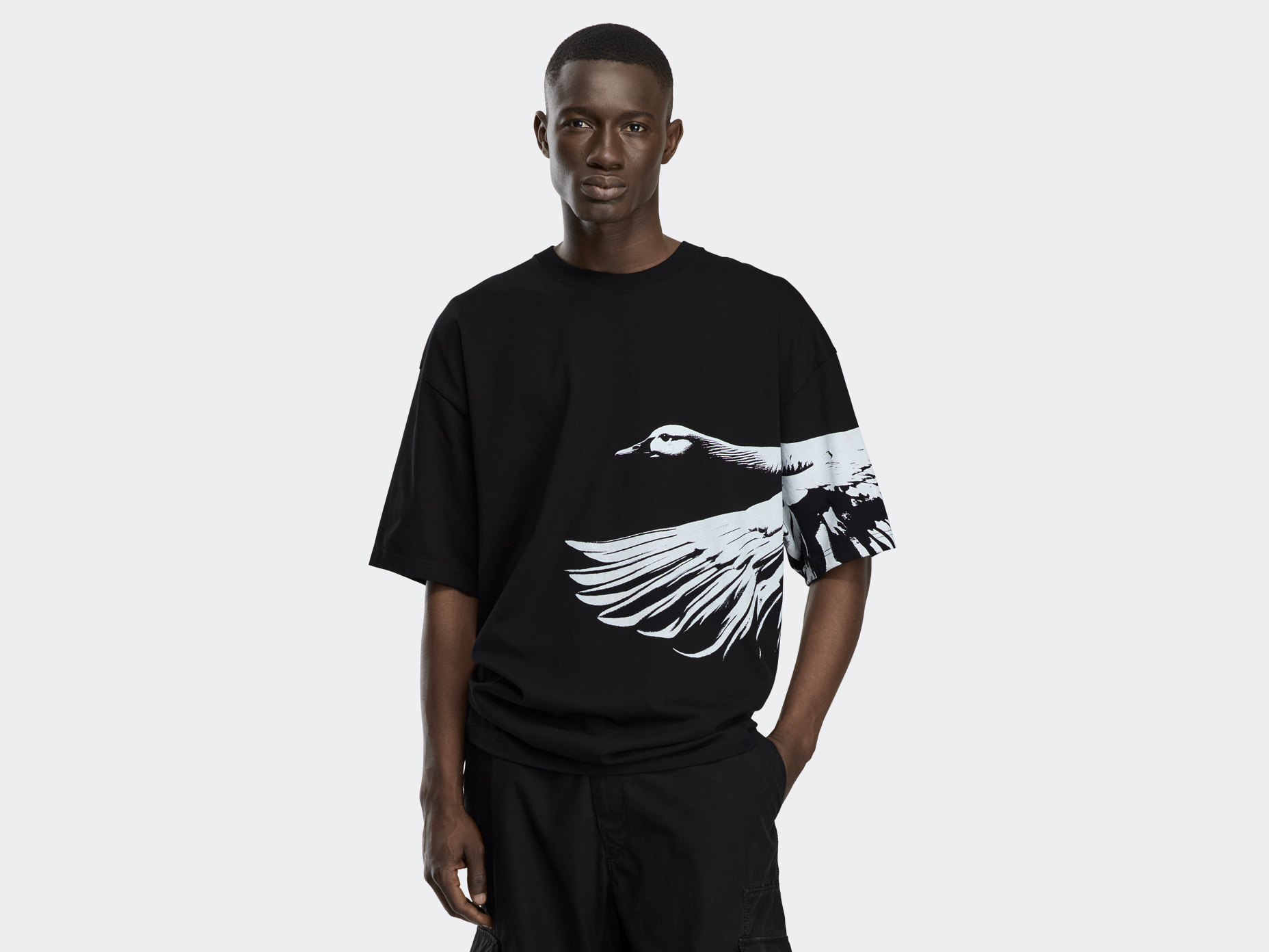 Zenith Tee - Snow Goose Black