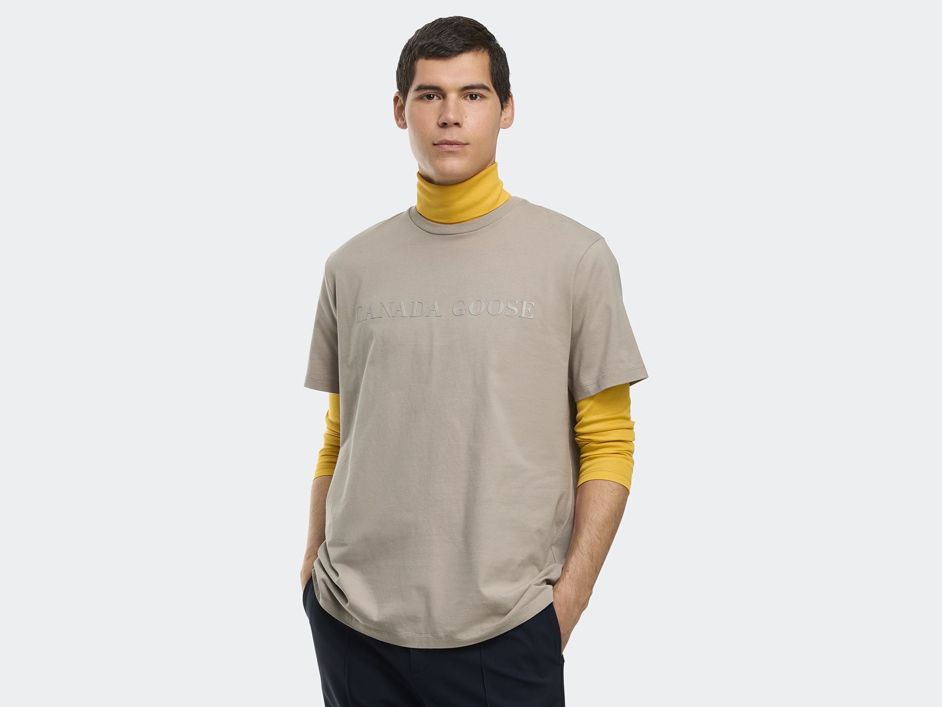 Emersen Embossed Crewneck T-Shirt - Limestone