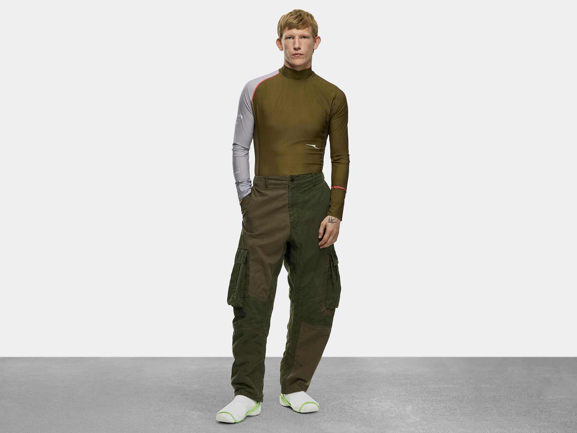 Bi-colour Edge Pant - Evergreen Khaki