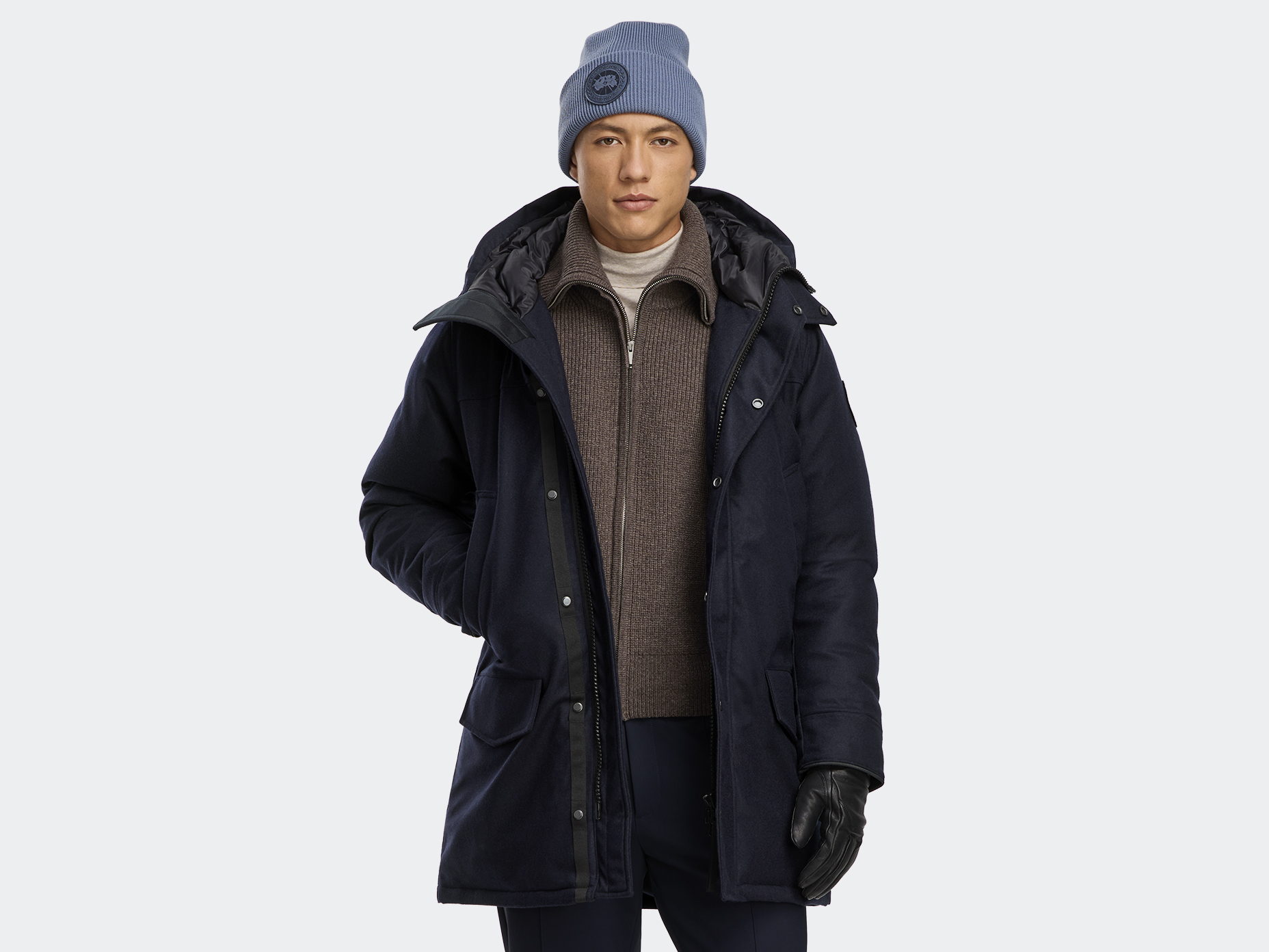Langford Parka Wool - Atlantic Navy Melange