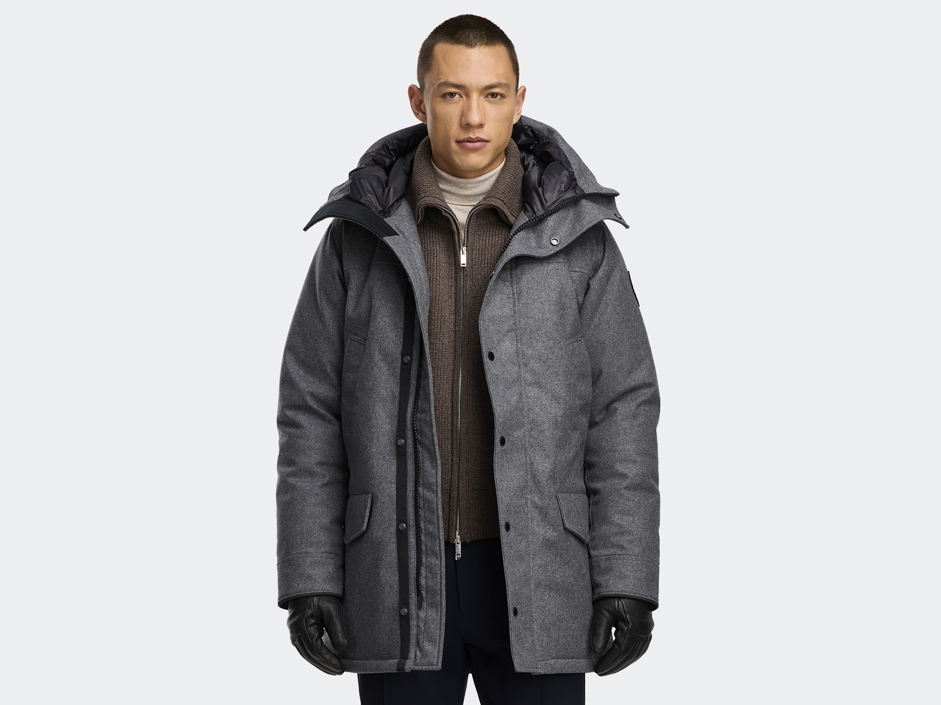 Langford Parka Wool - Slate Grey Melange