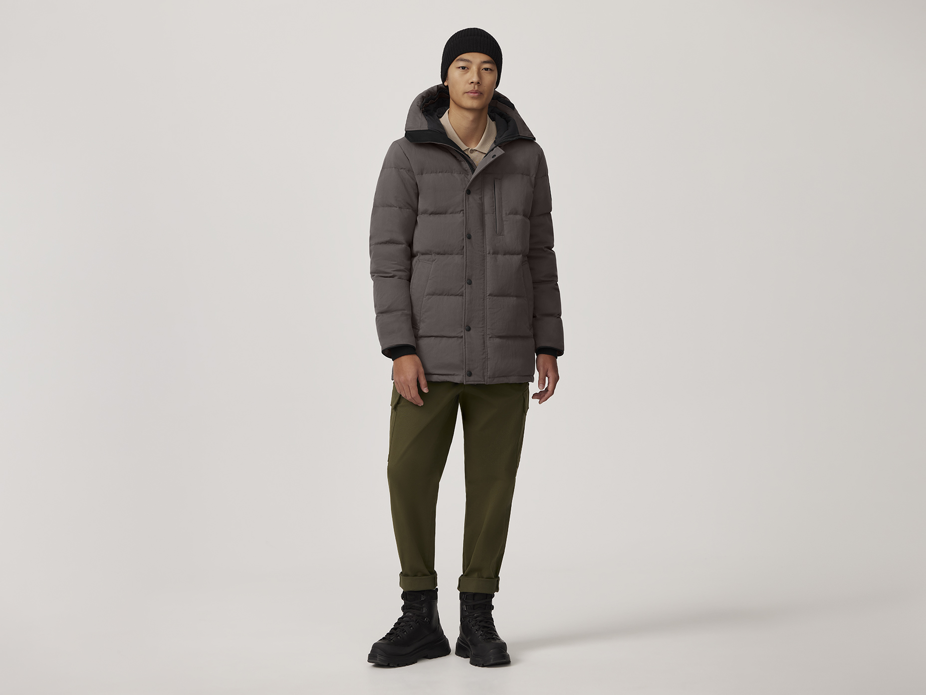 Carson Parka Crinkle Cotton - Coastal Grey