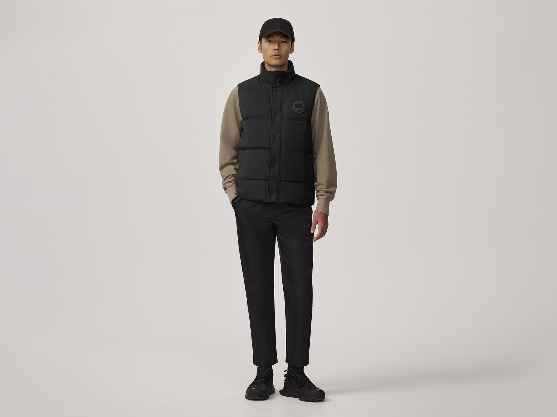 Garson Vest Crinkle Cotton - Black