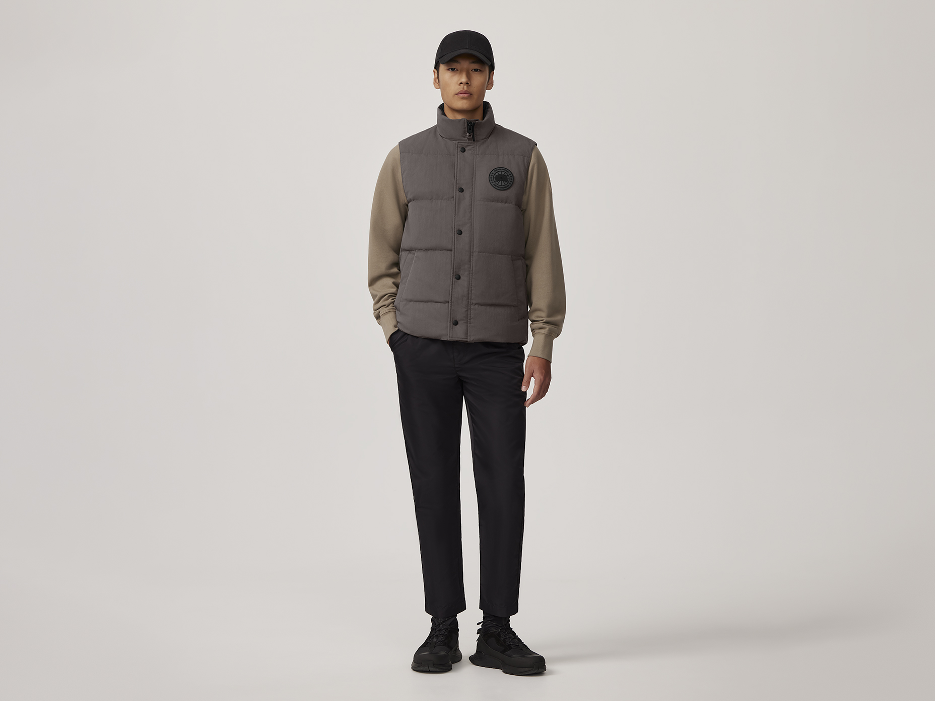 Garson Vest Crinkle Cotton - Coastal Grey