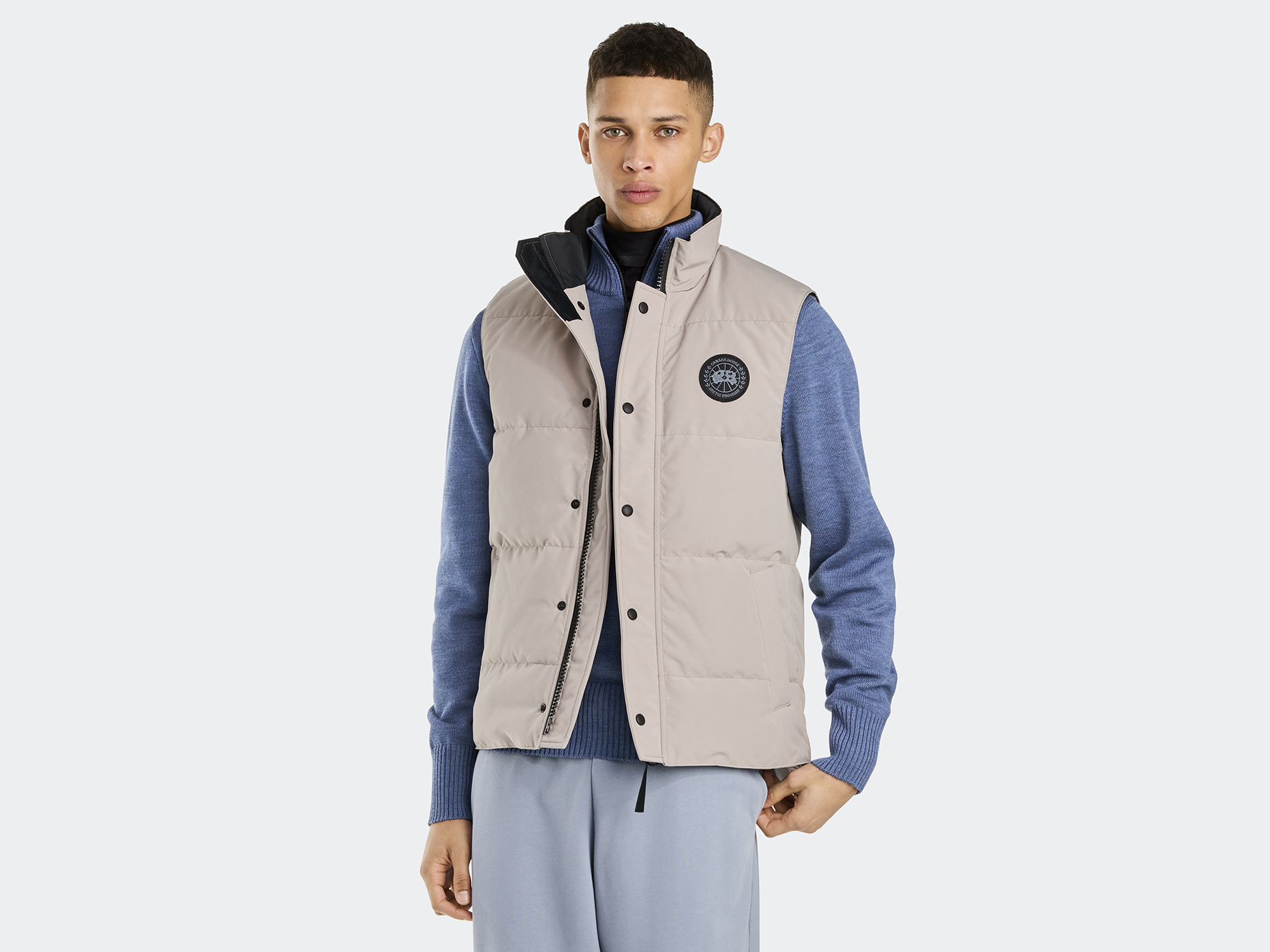 Garson Vest Black Label - Limestone