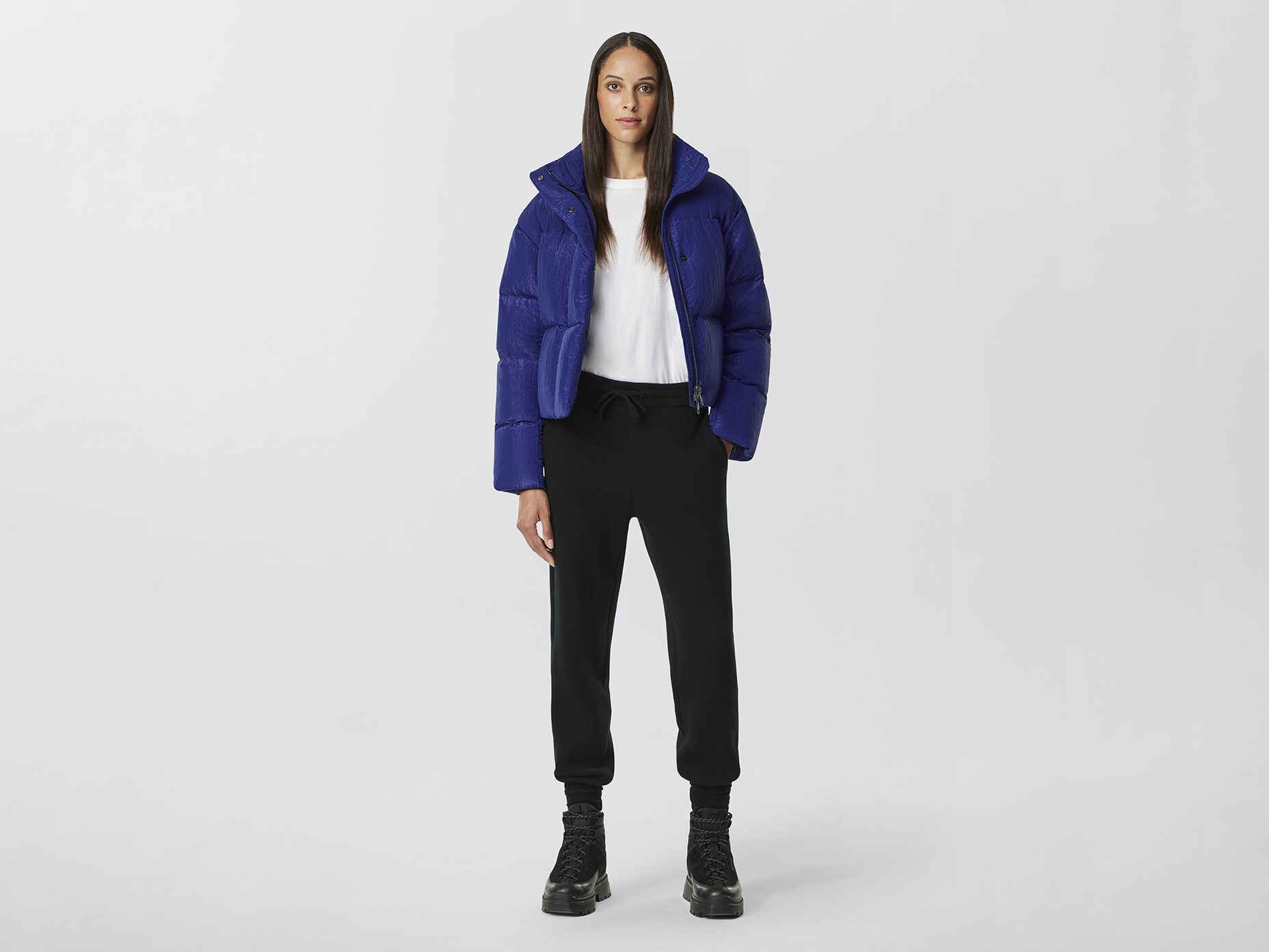 Cypress Cropped Puffer City Lights - Nautical Dusk