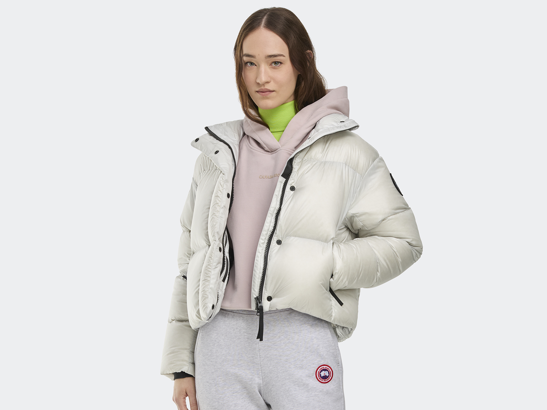 Cypress Cropped Puffer Black Label - Silverbirch