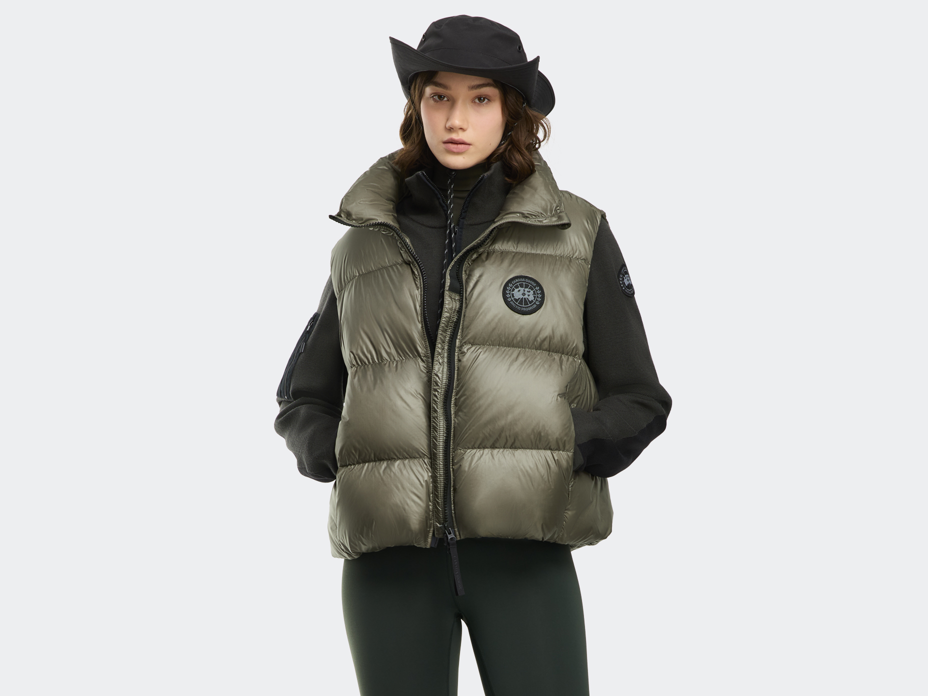 Cypress Puffer Vest Black Label - Smokey Sage