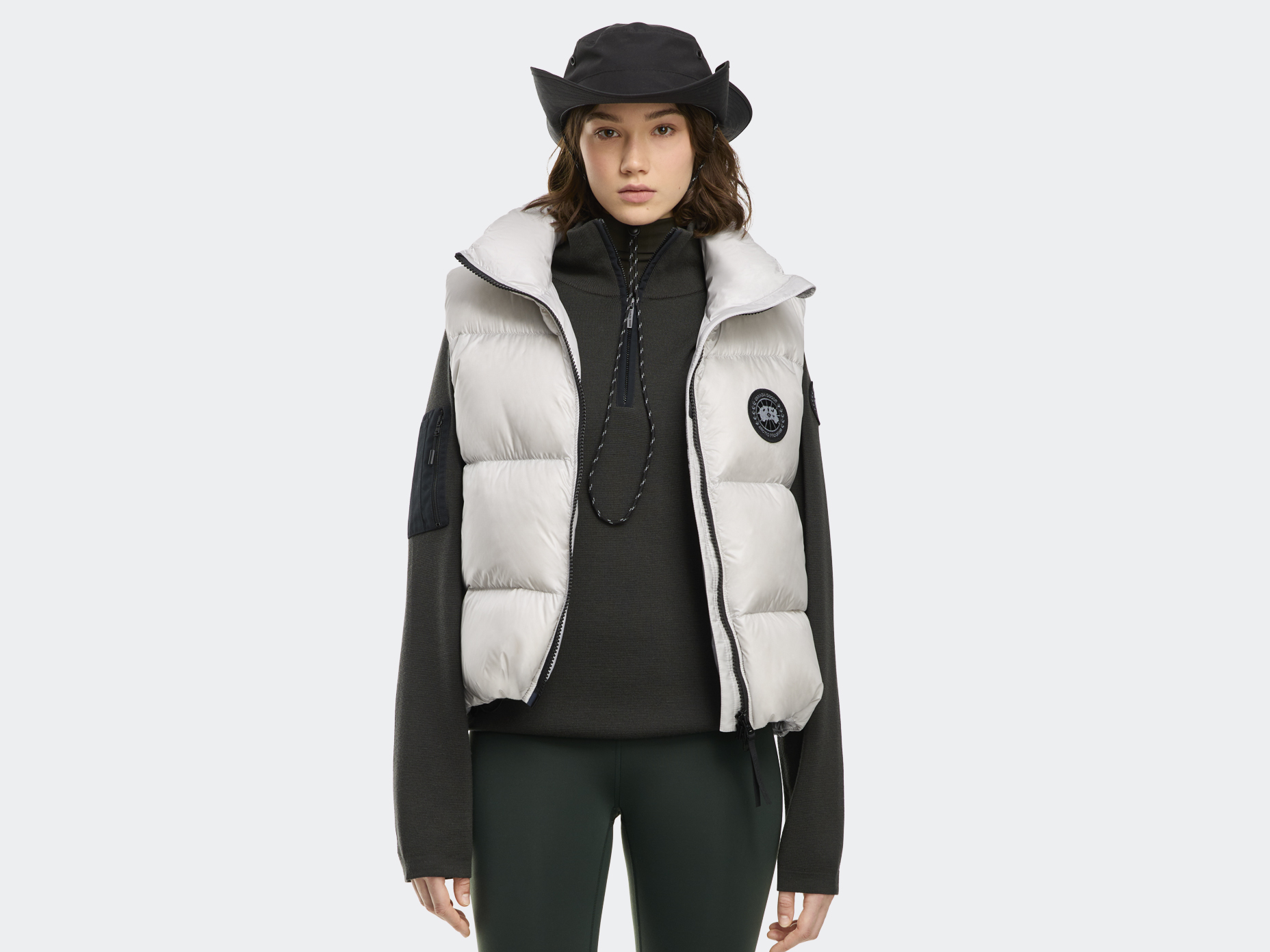 Cypress Puffer Vest Black Label - Silverbirch
