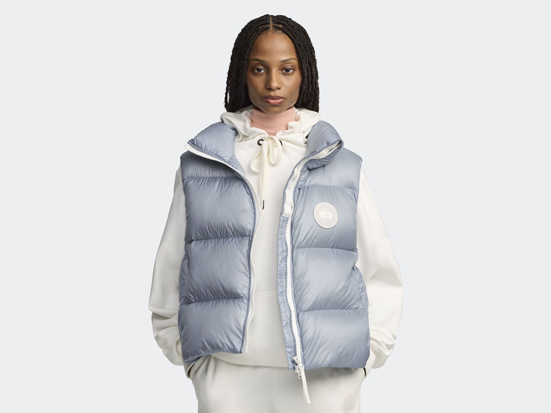 Cypress Puffer Vest White Label - Light Ozone Blue