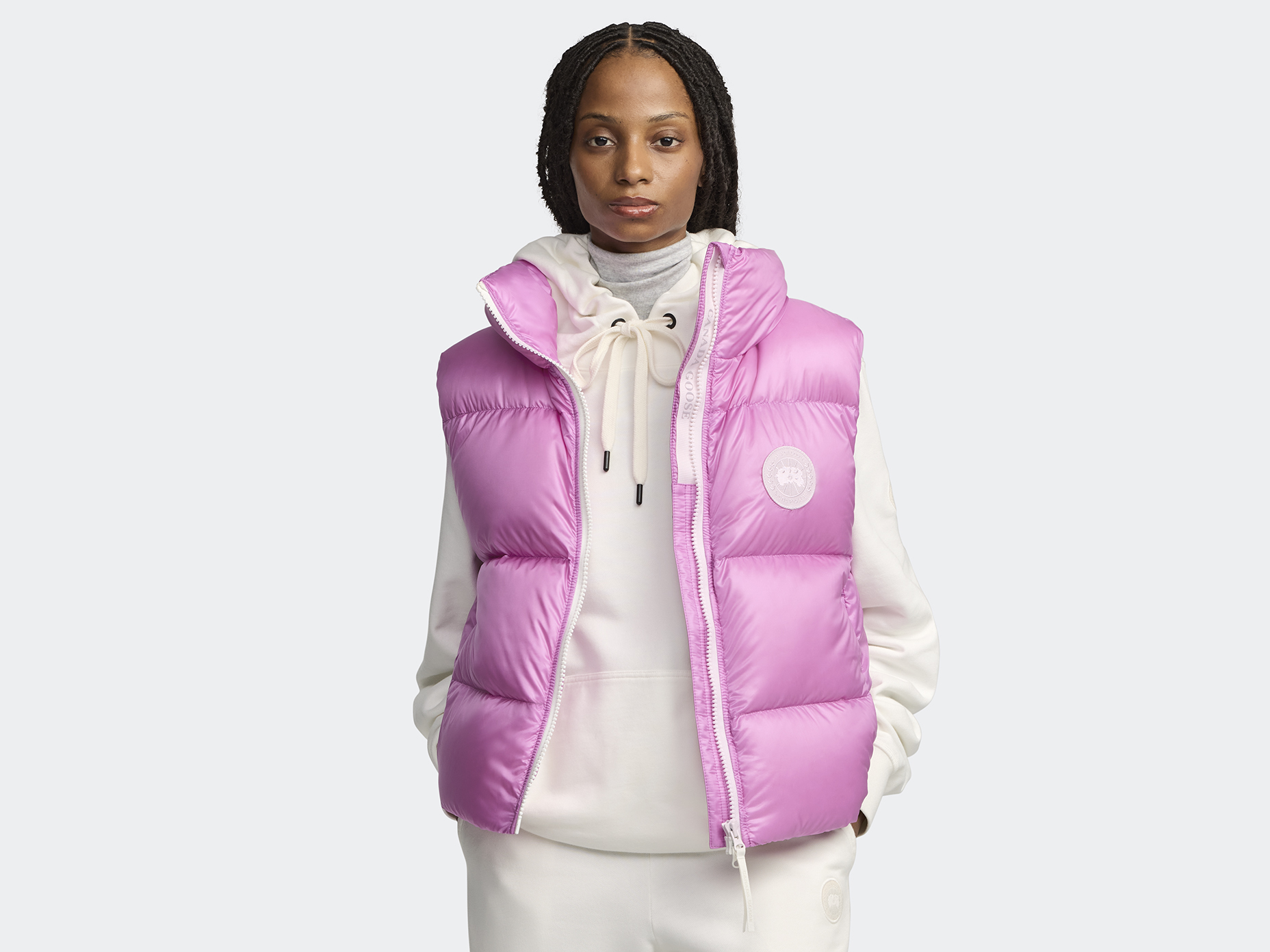 Cypress Puffer Vest White Label - Twilight Magenta