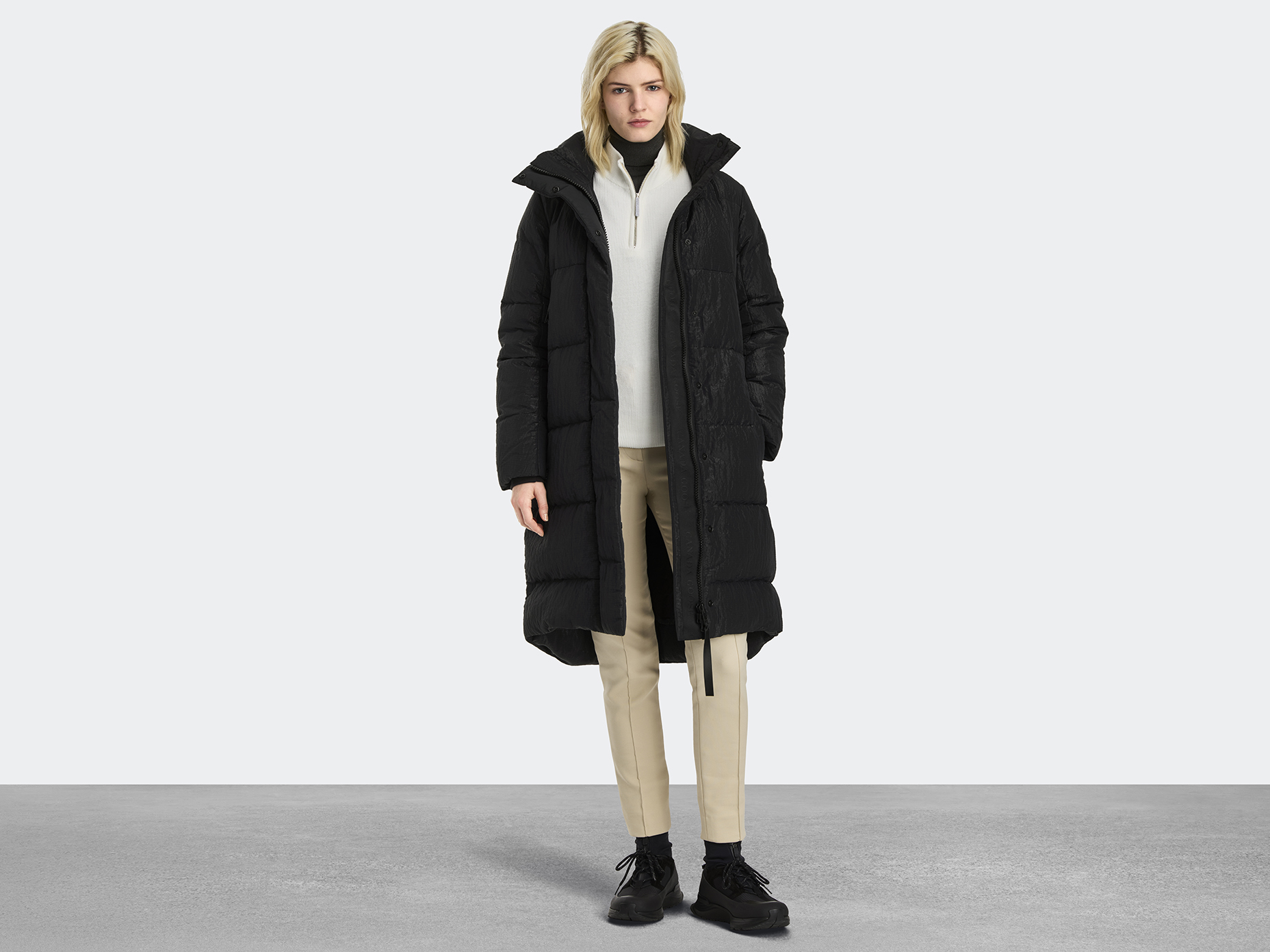 Byward Parka Black Label Shiny Crinkle - Black