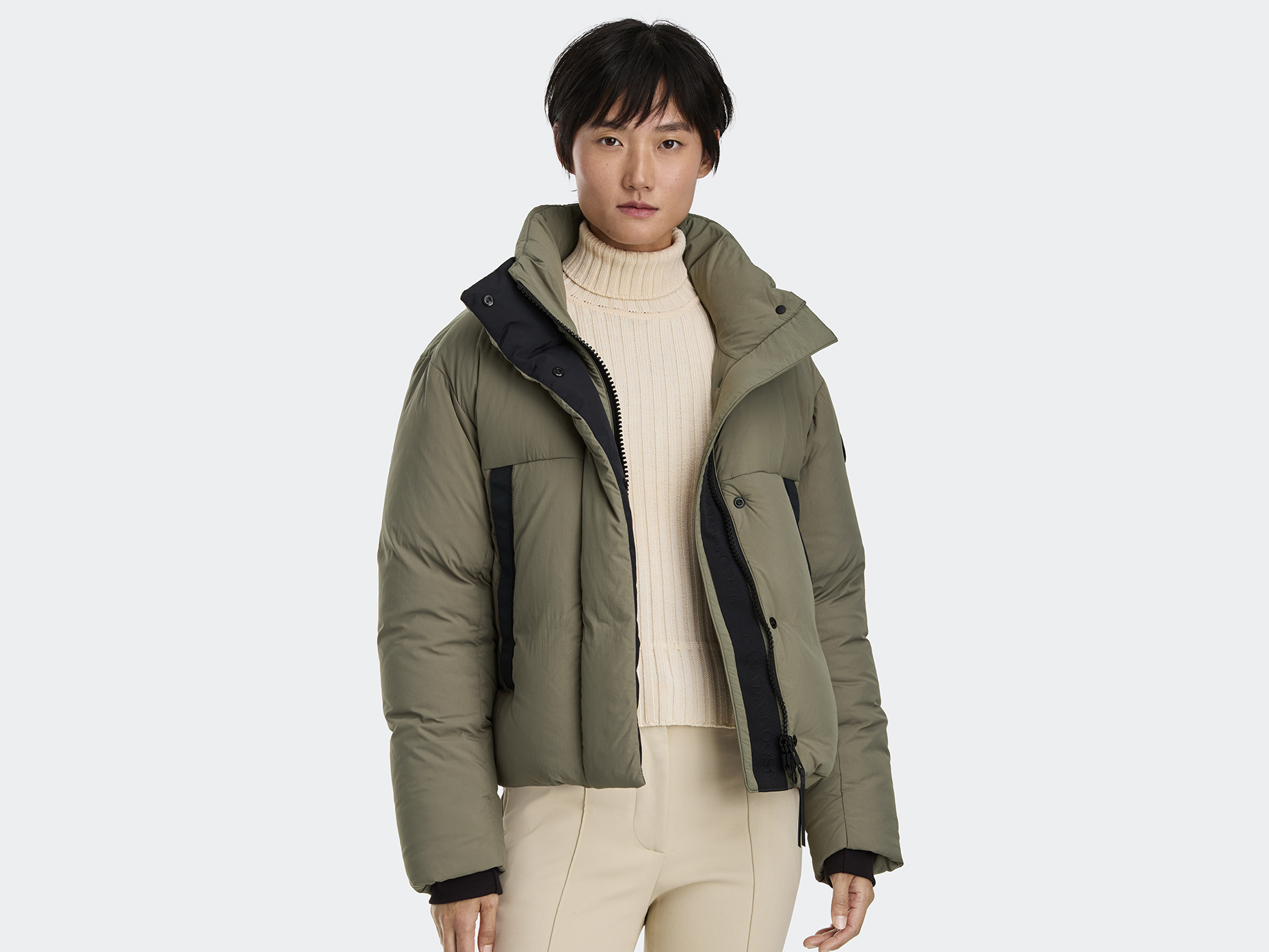 Junction Cropped Puffer Black Label - Smokey Sage
