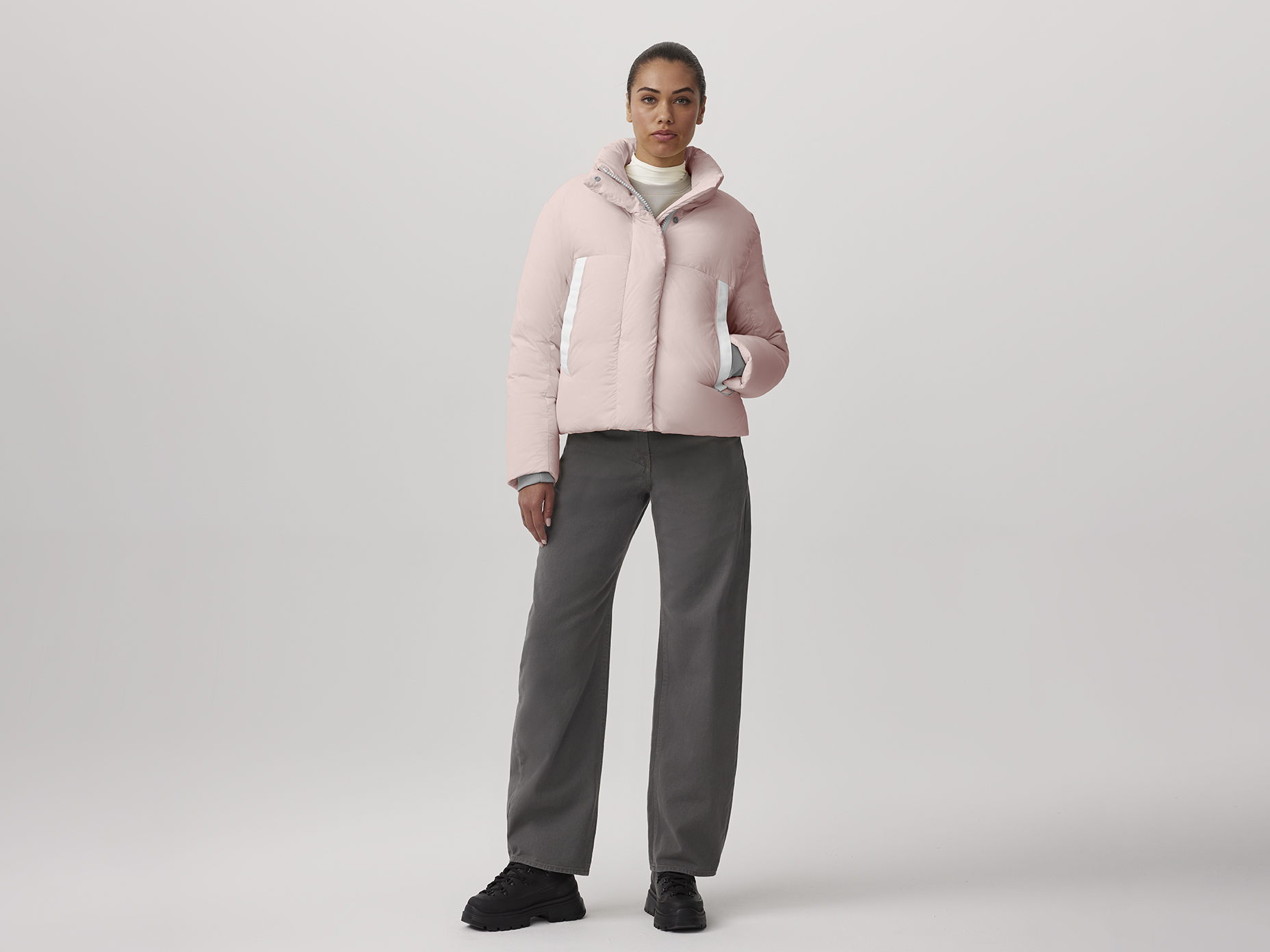 Junction Cropped Puffer - Pink Lemonade