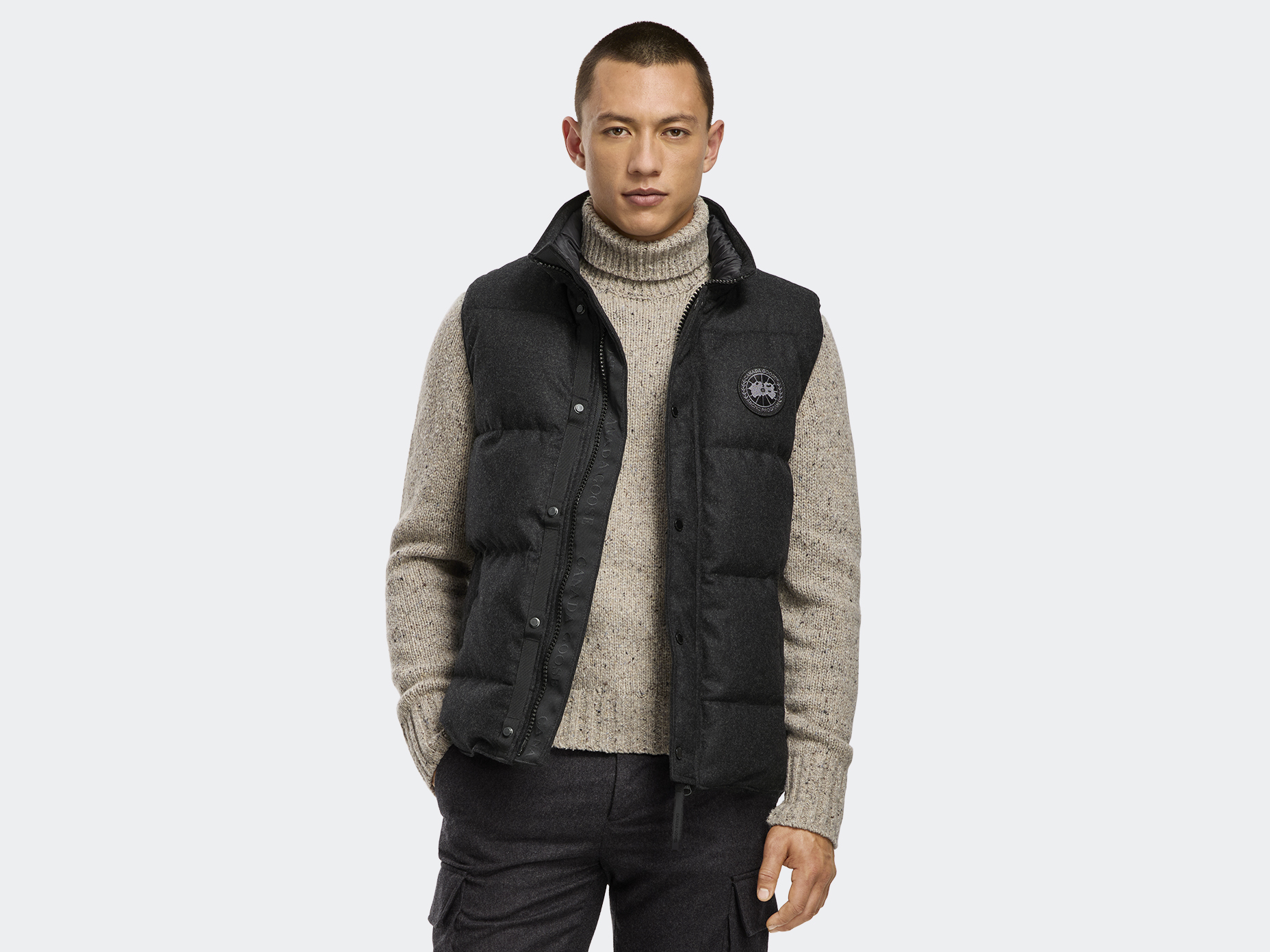 Garson Vest Wool - Carbon Melange