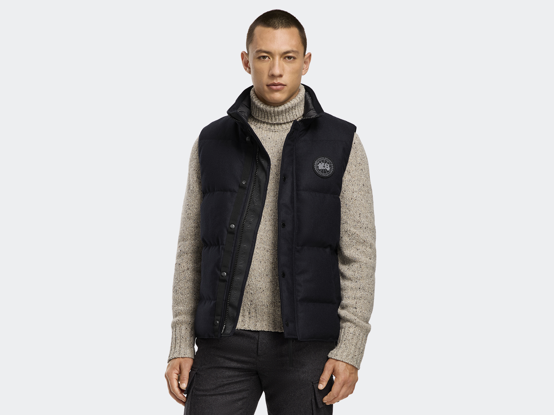 Garson Vest Wool - Atlantic Navy Melange