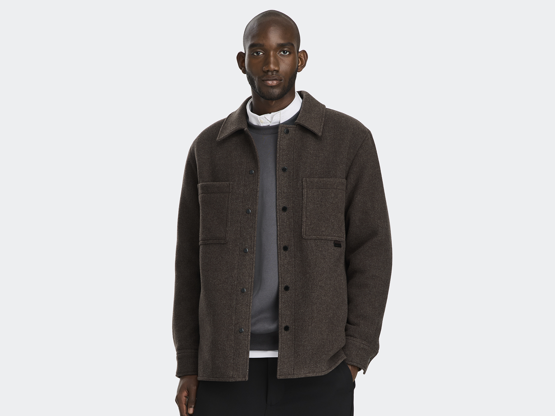 Atkinson Shirt Jacket - Heather Espresso