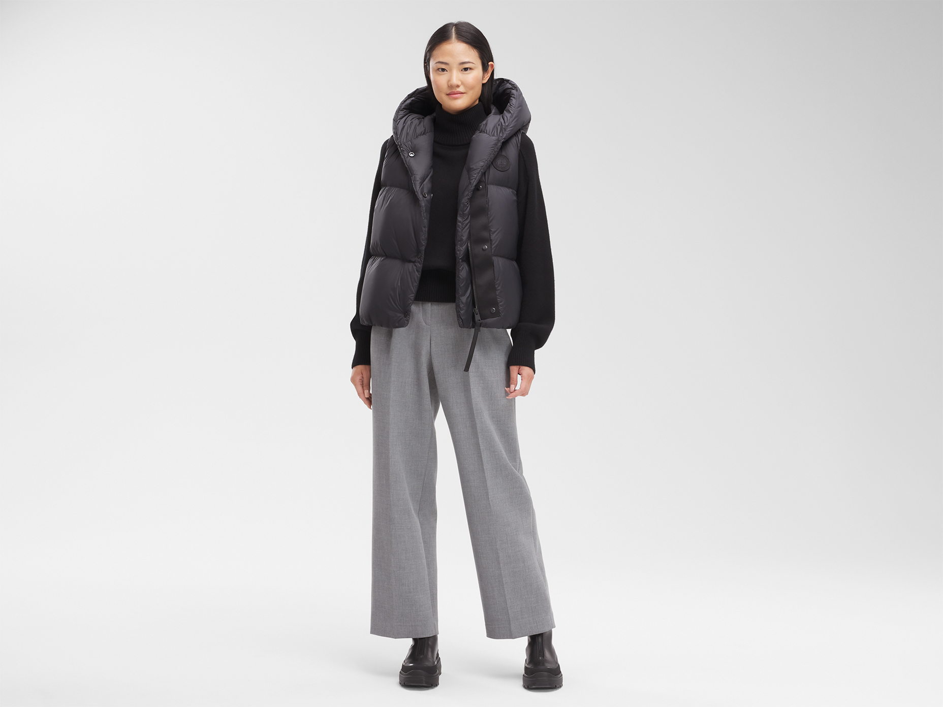 Rhoda Hooded Vest - Black