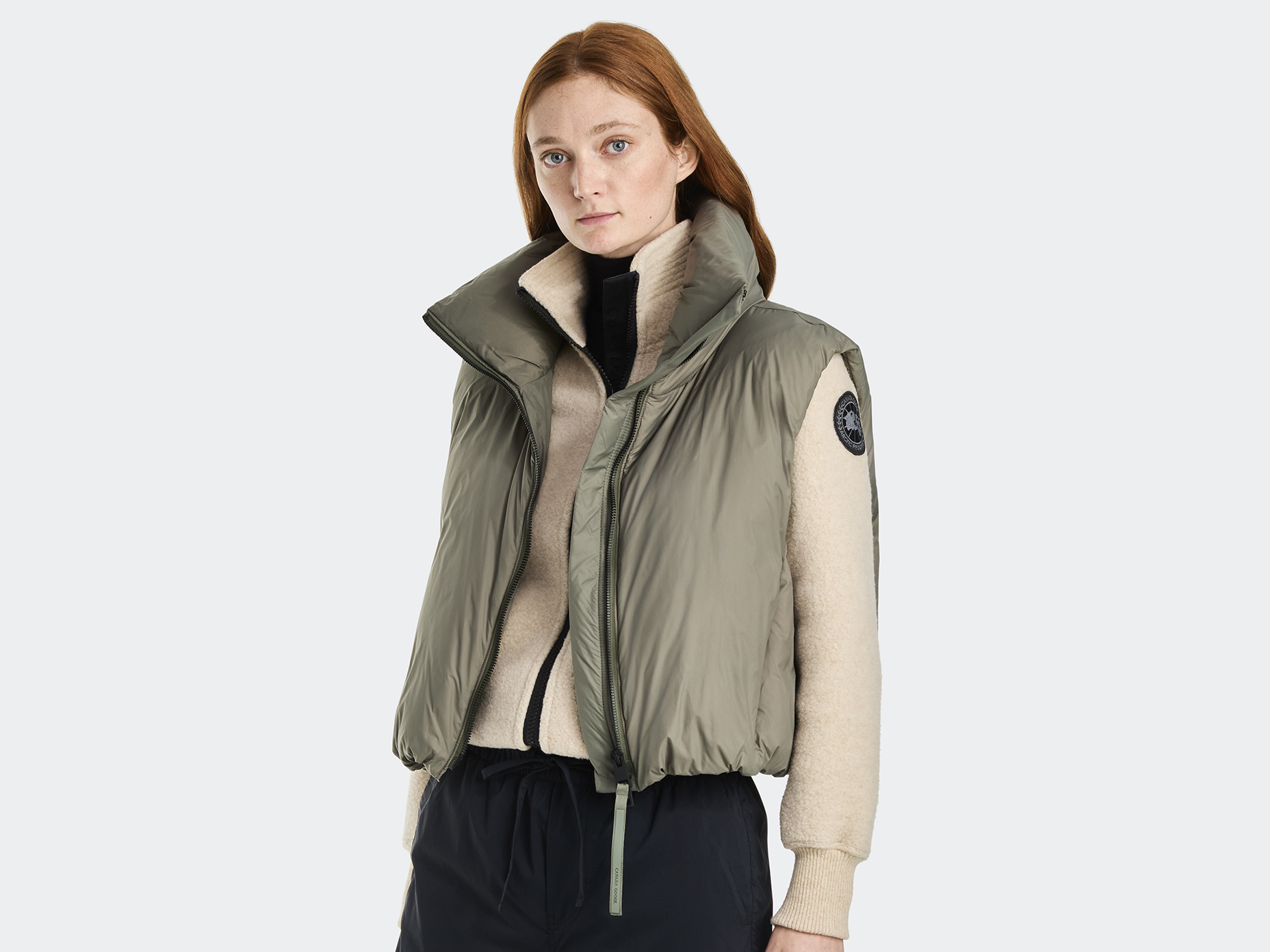 Spessa Cropped Vest - Smokey Sage