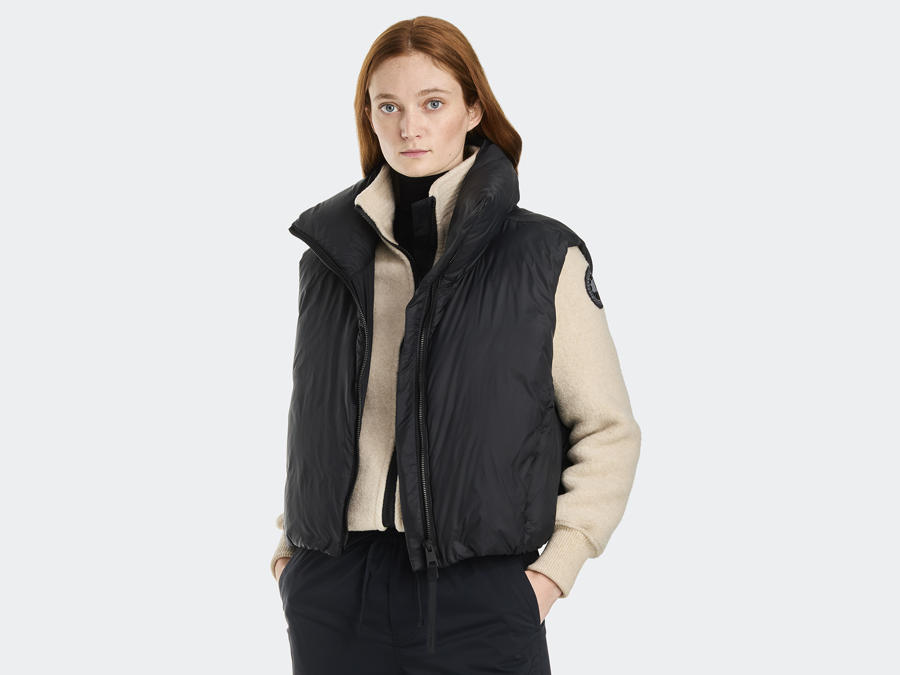 Spessa Cropped Vest - Black