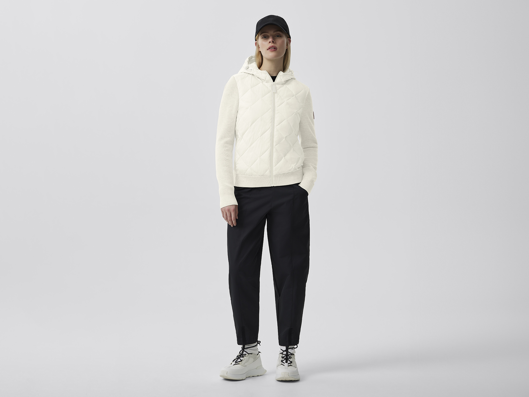HyBridge® Quilted Knit Hoodie - Cottongrass