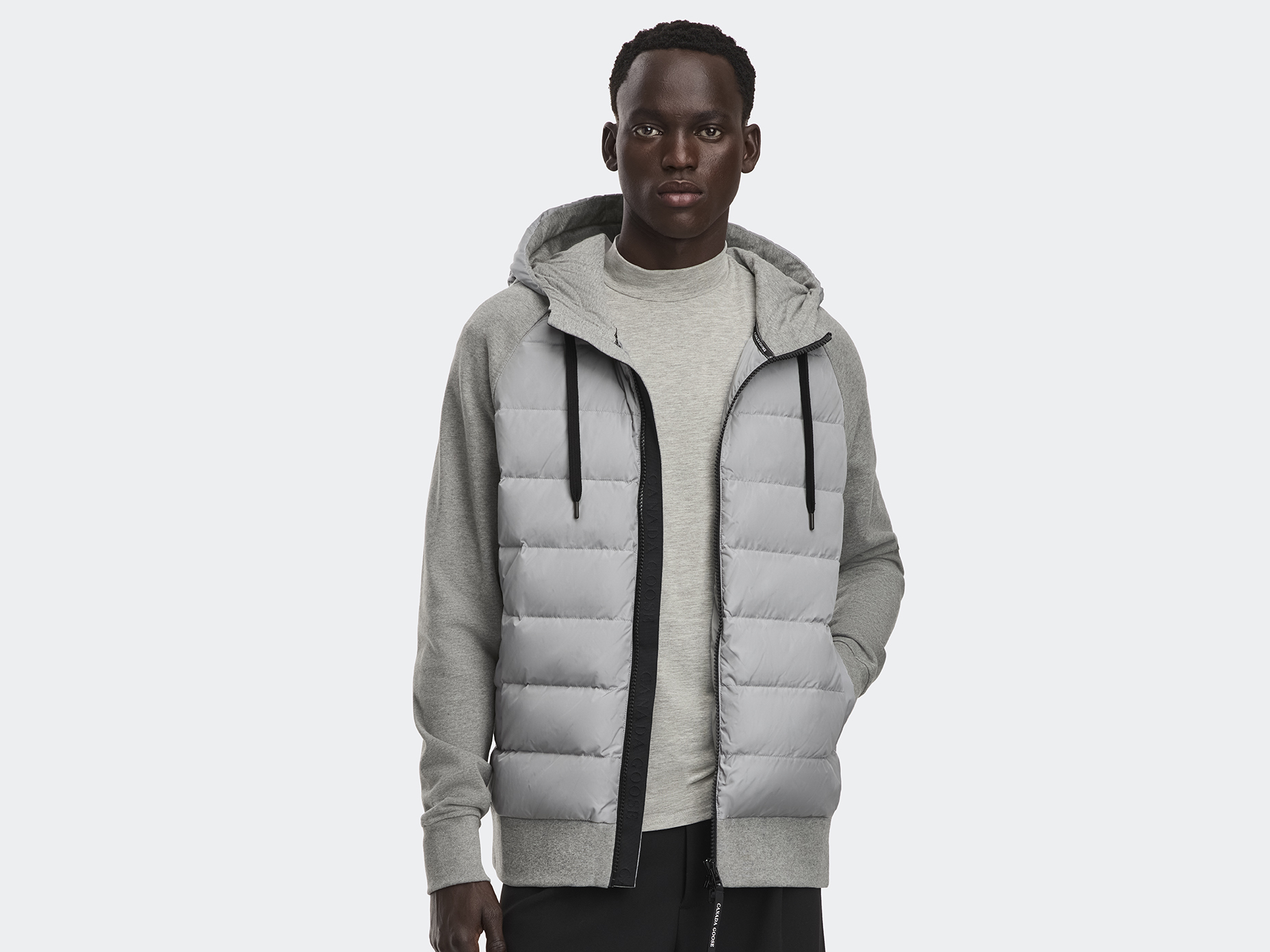 HyBridge® Huron Full Zip Hoodie - Stone Heather