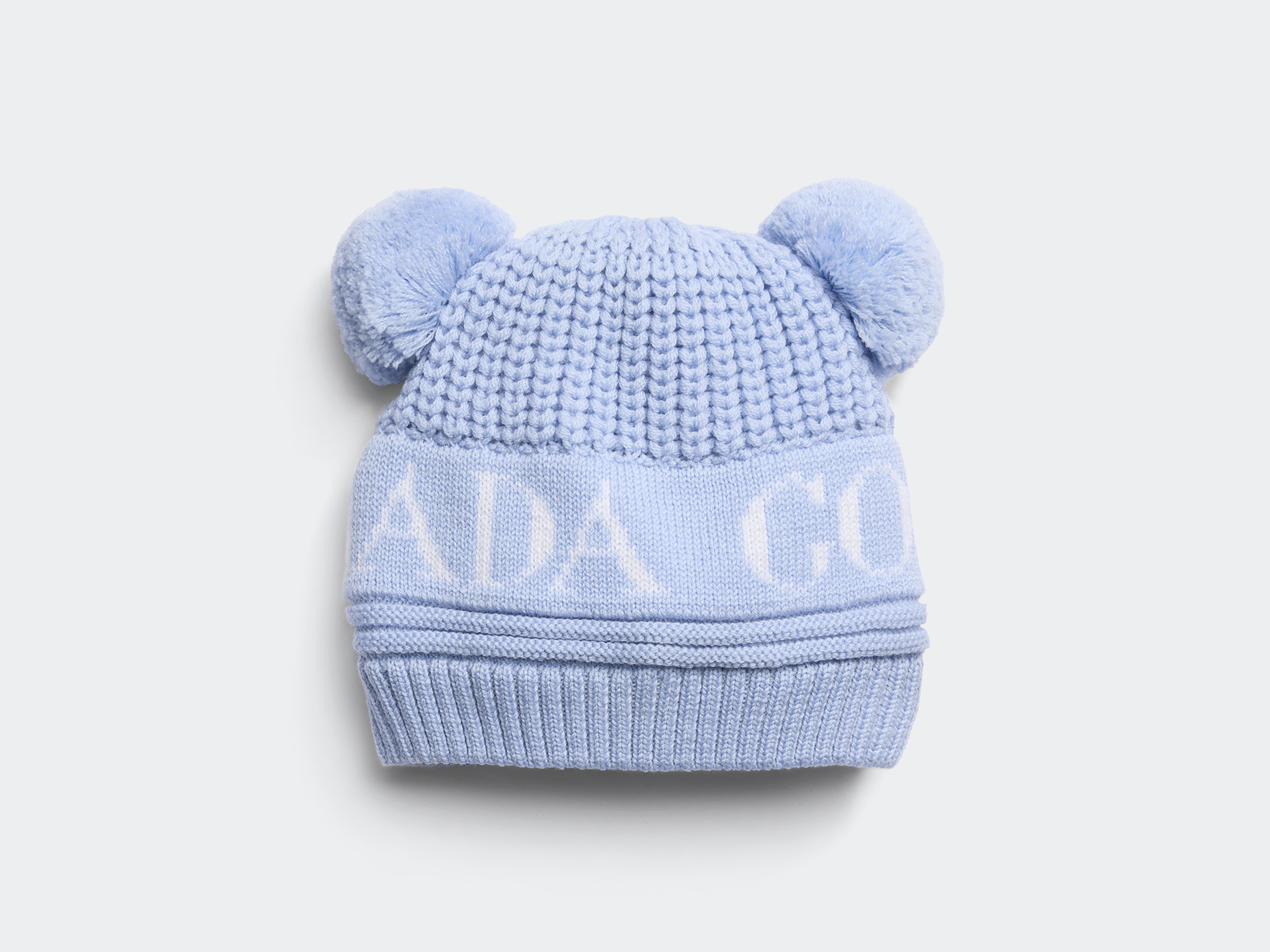 Baby Double Pom Hat - Dawn Blue