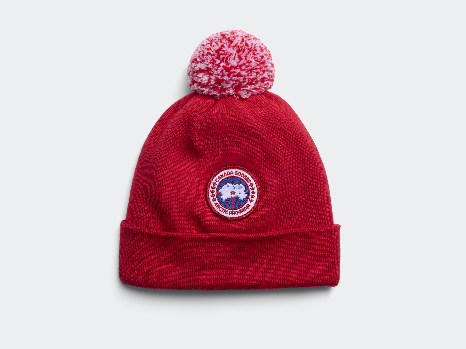 Kids Merino Pom Toque - Red
