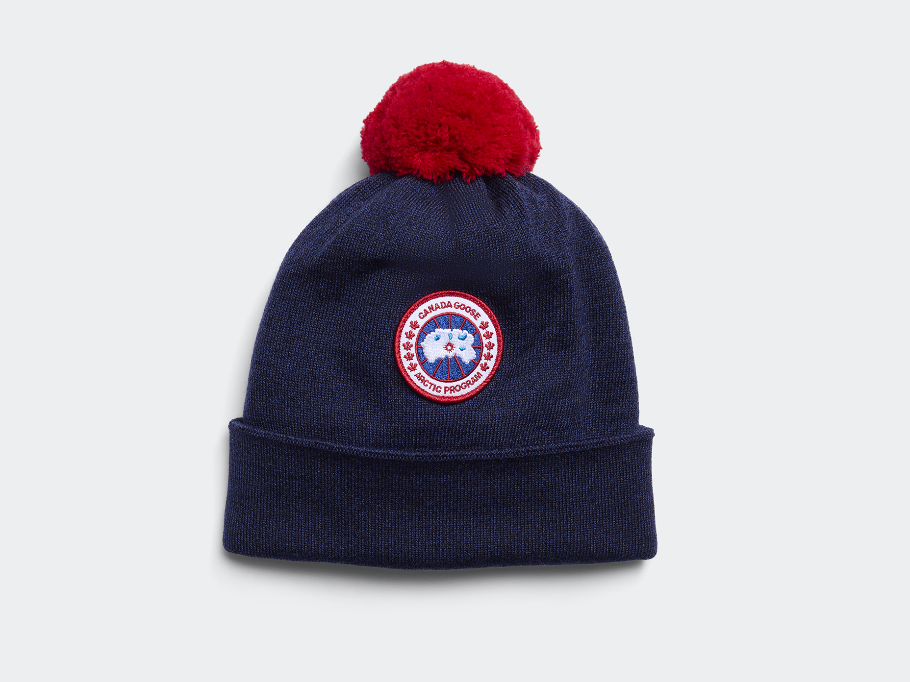 Kids Merino Pom Toque - Navy Heather
