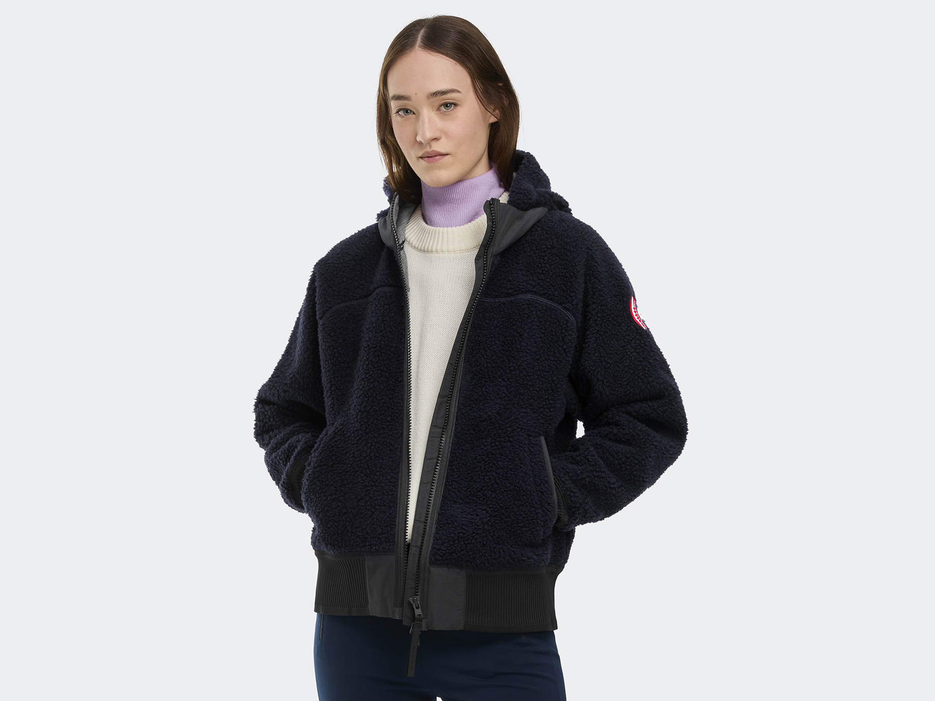 Simcoe Oversized Hoodie Kind High Pile Fleece - Atlantic Navy