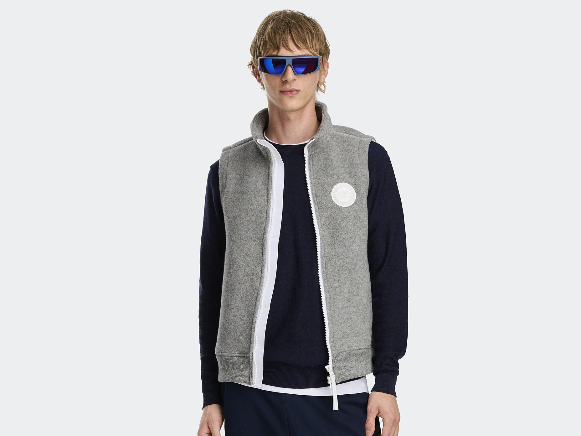 Mersey Vest Kind Fleece HUMANATURE - Greige