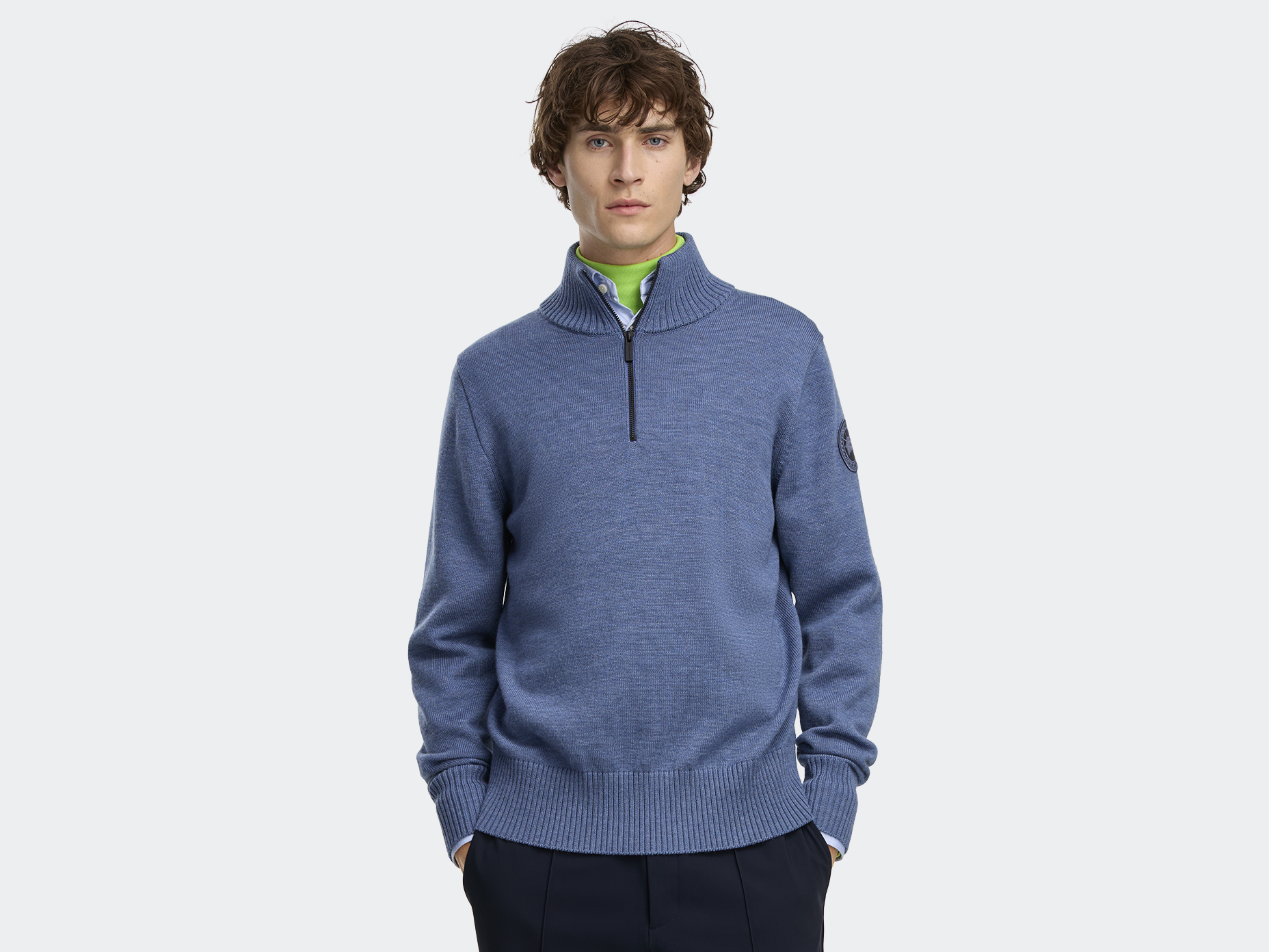 Rosseau ¼ Zip Sweater - Ozone Blue Heather
