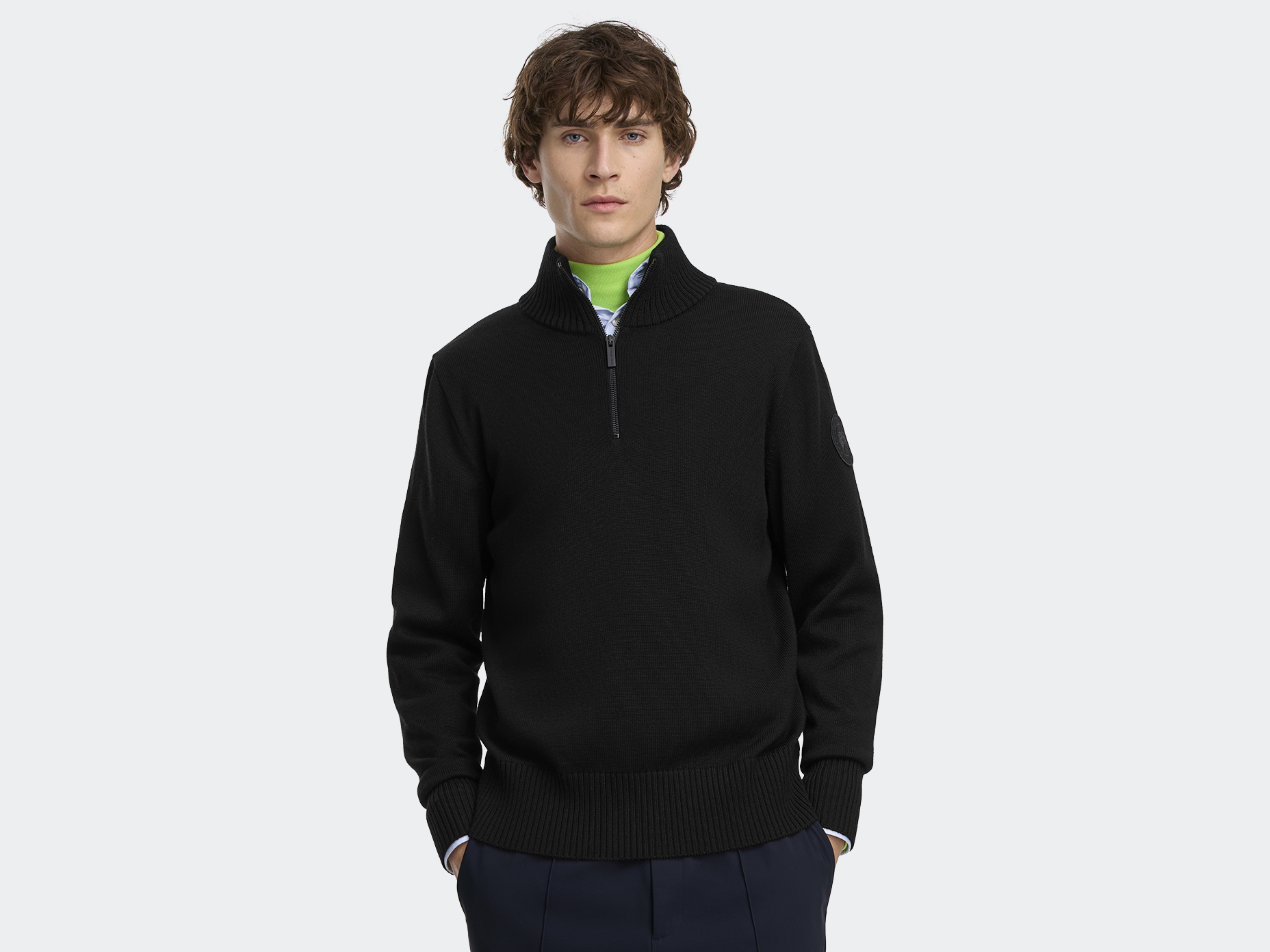 Rosseau ¼ Zip Sweater - Black
