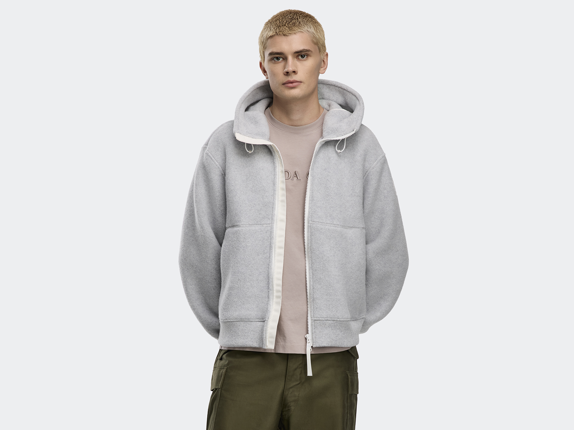 Chilliwack Fleece Bomber White Label - Silverbirch Heather