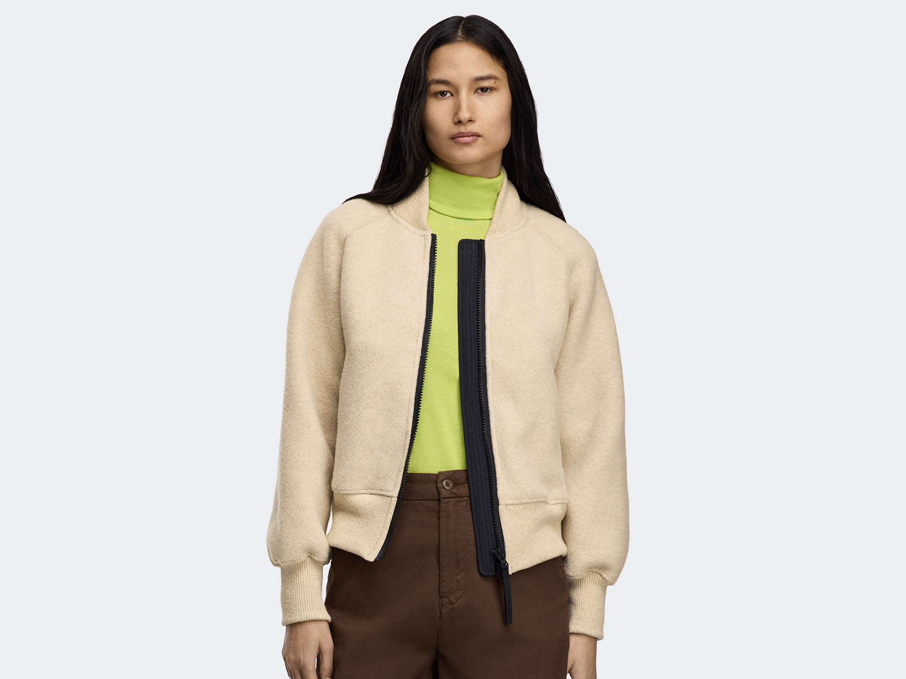 Sierra Fleece Bomber Black Label - Light Tan