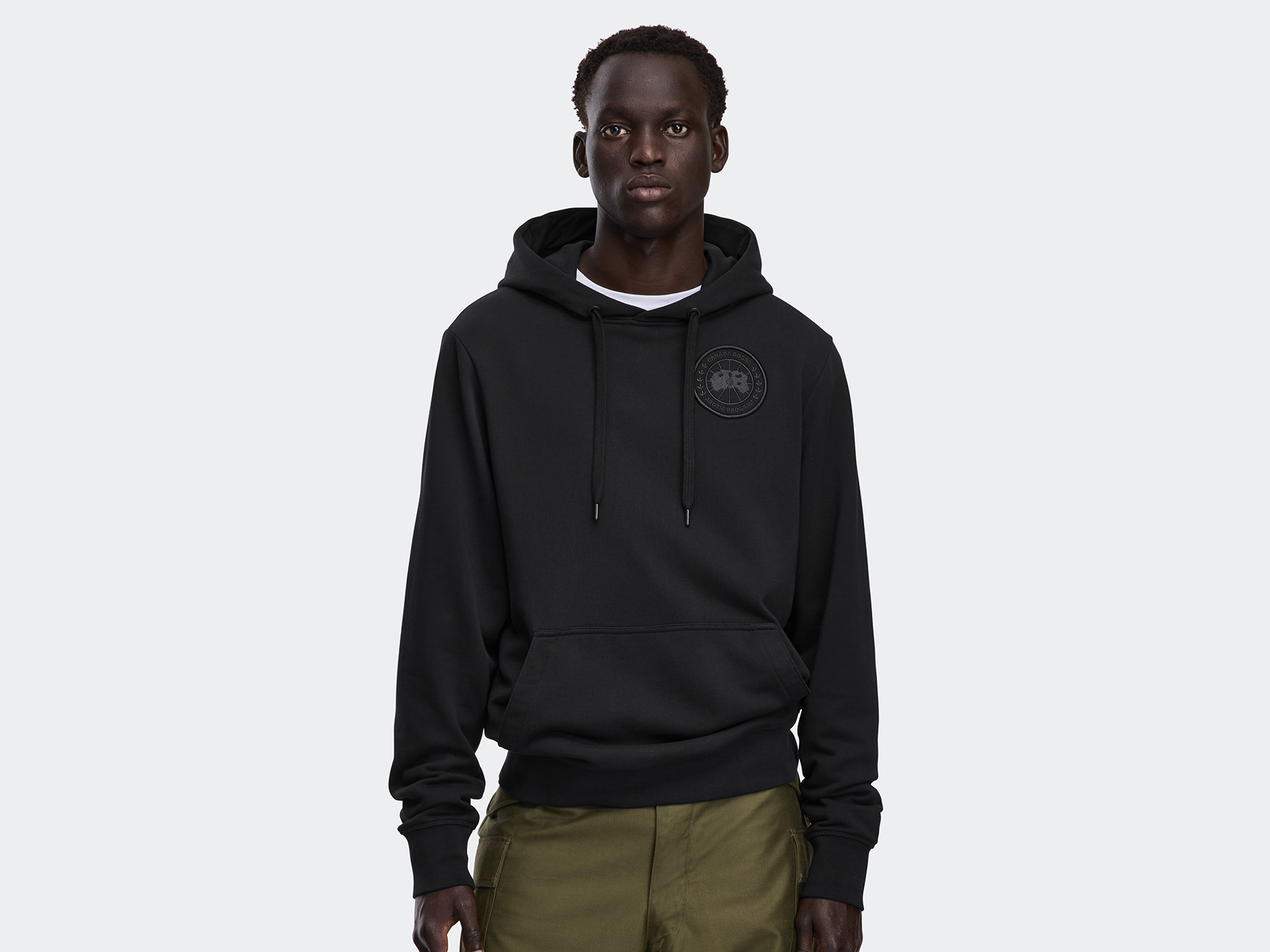Huron Hoodie Embroidered - Black