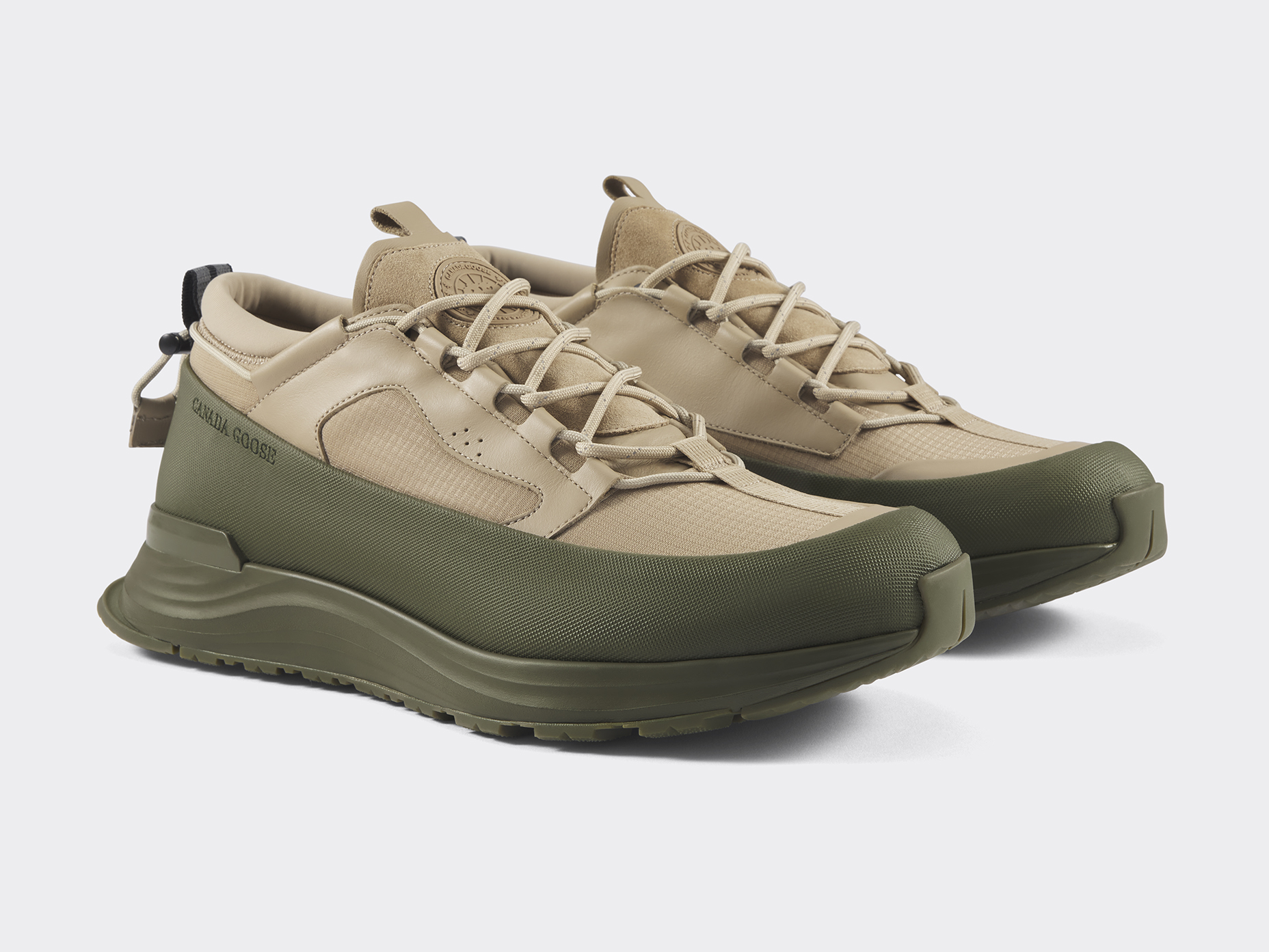 Men's Glacier Trail Sneaker - Tan/Military Green