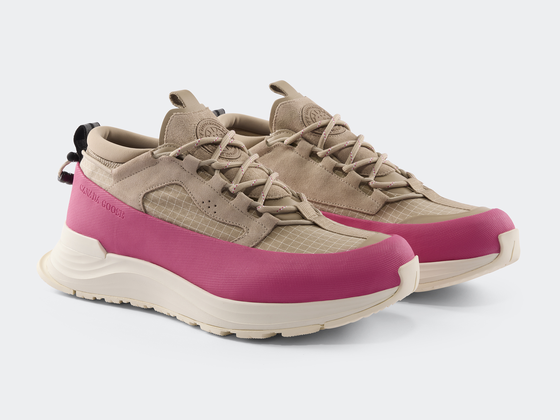 Women's Glacier Trail Sneaker - Dyneema - Tan/Summit Pink