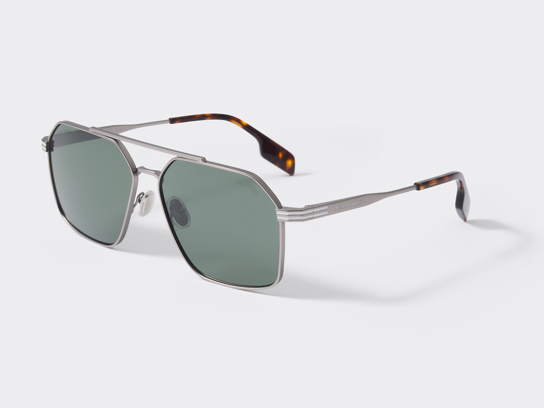 Moraine Sunglasses - Matte Light Gunmetal/Green
