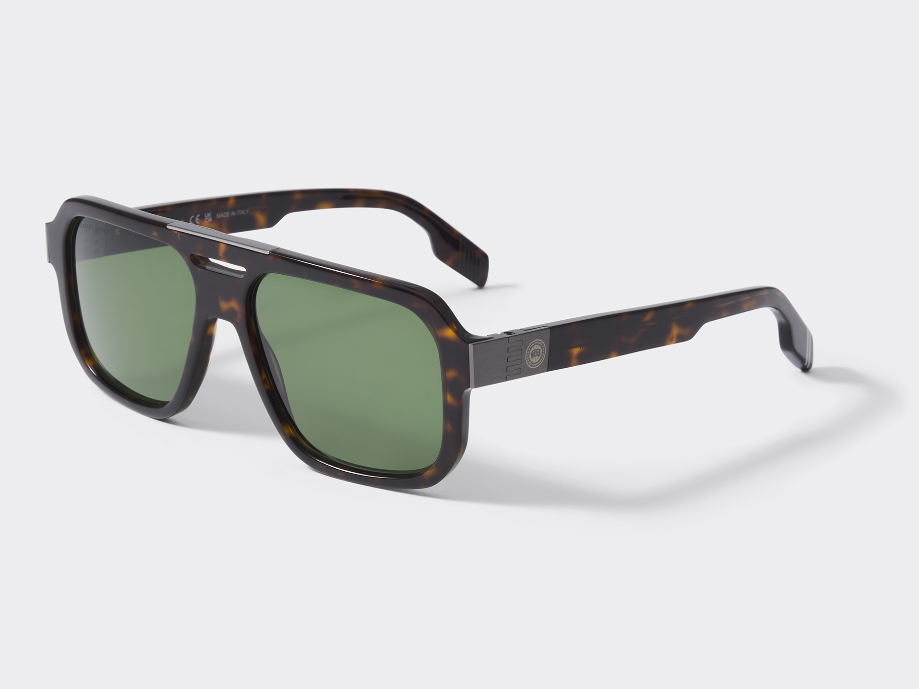 Milford Sunglasses - Dark Havana/Green