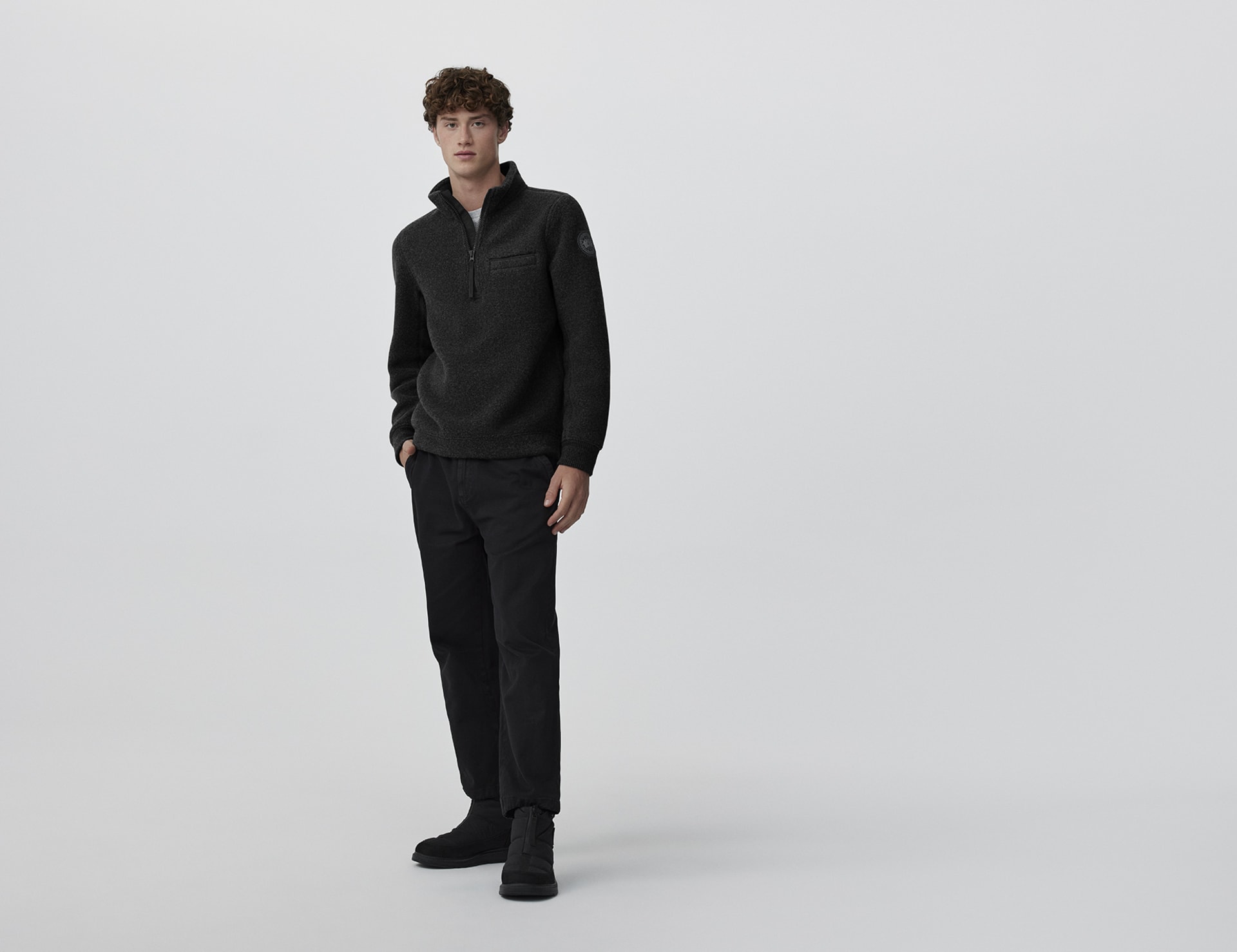 Lawson ¼ Zip Sweater Black Label Kind Fleece | Canada Goose