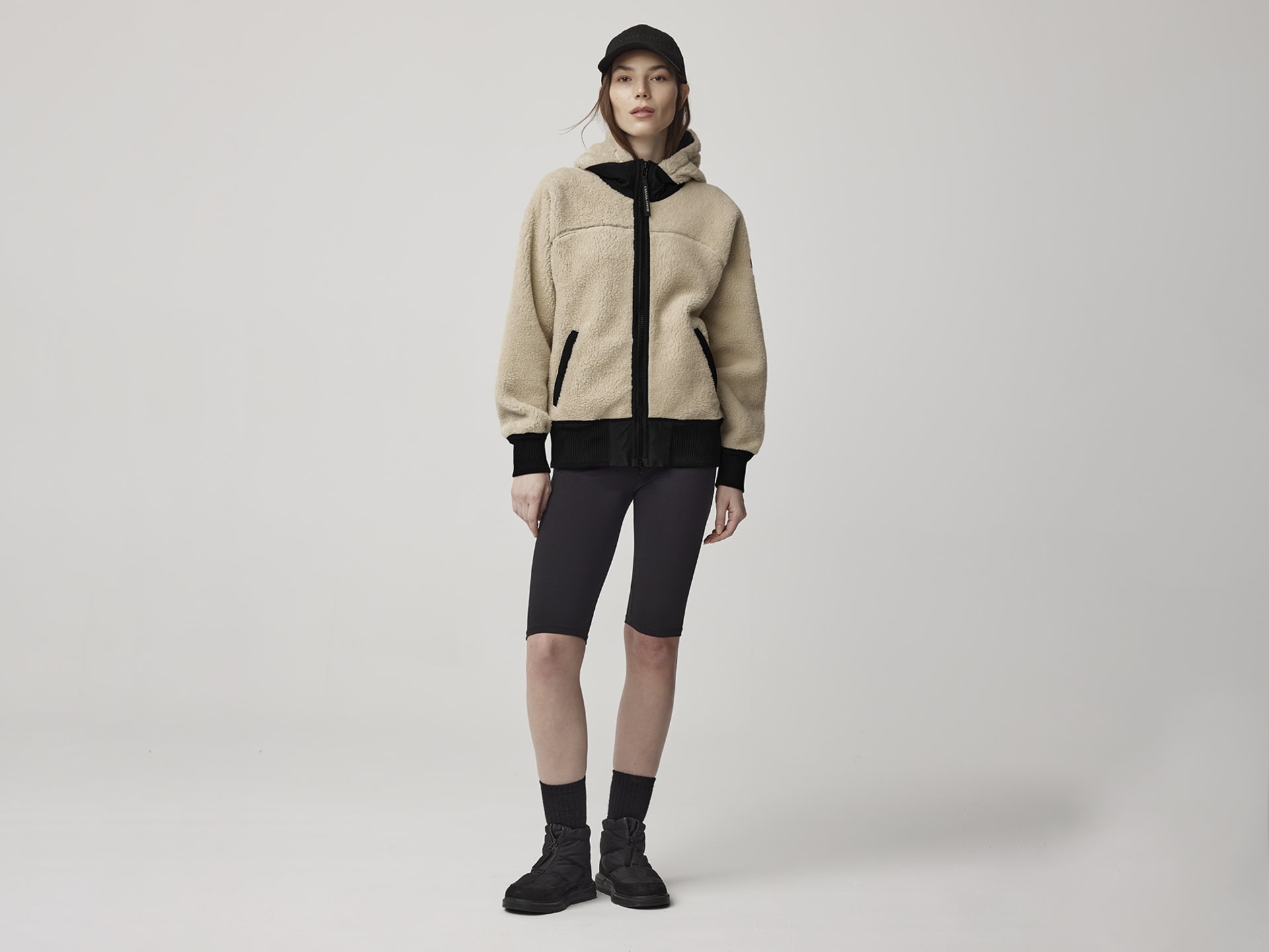 Canada Goose Simcoe Oversized Fleece Hoodie, Black