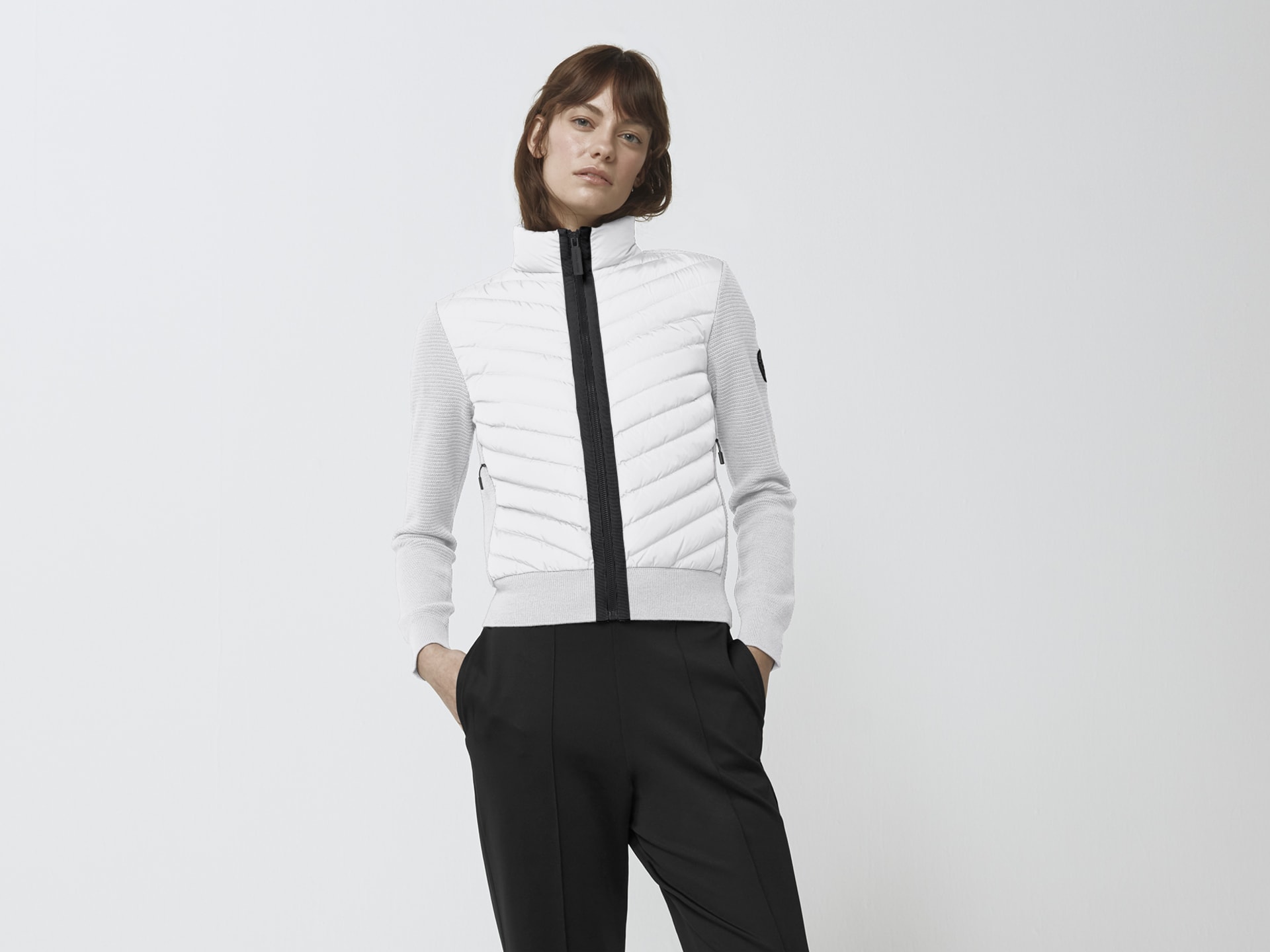 Canada goose hybridge knit jacket hot sale black label