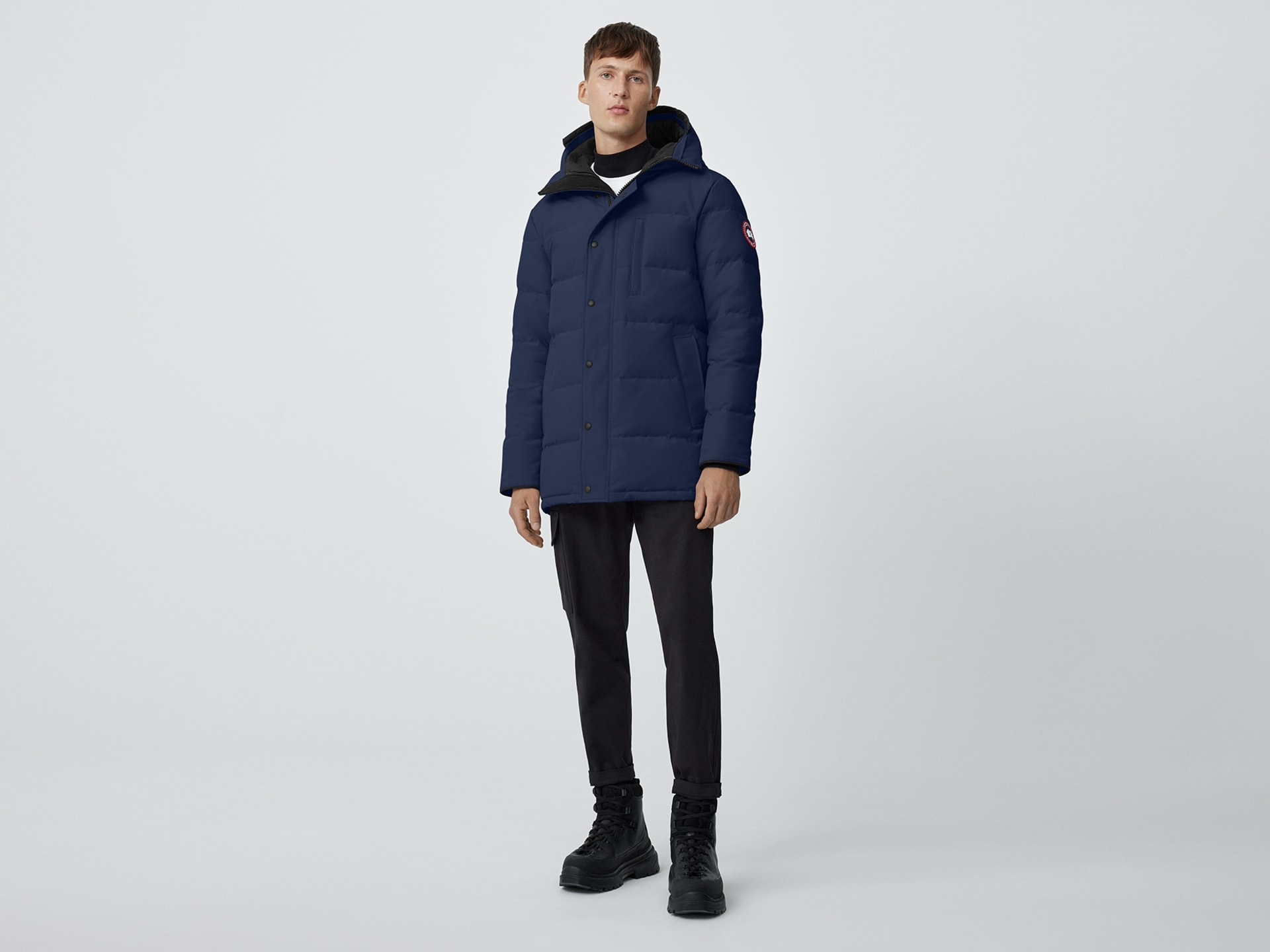 Canada Goose Quilted Black 'Carson' Hooded Parka