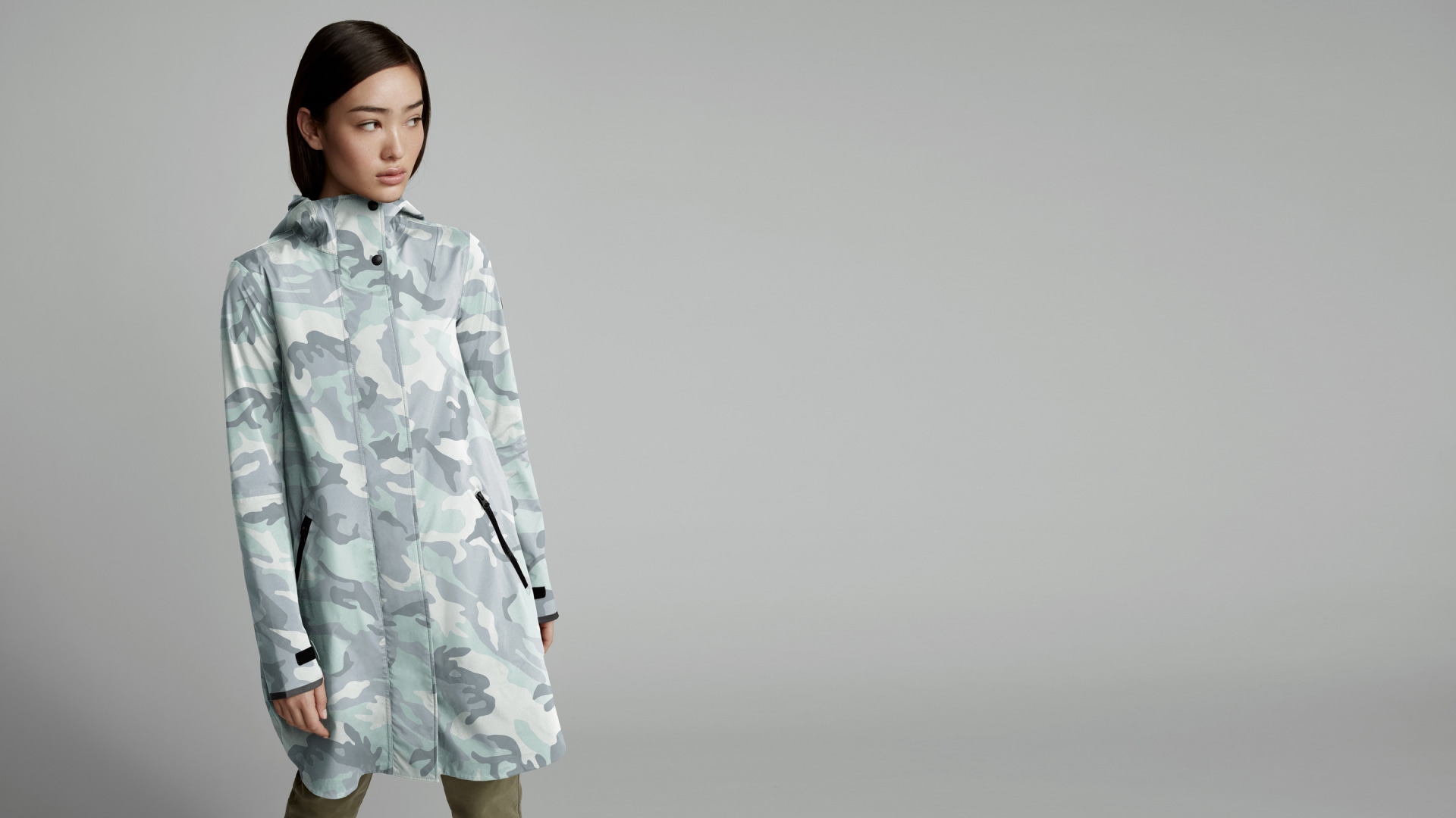 Women's Kitsilano Jacket Black Label Print Canada Goose CN