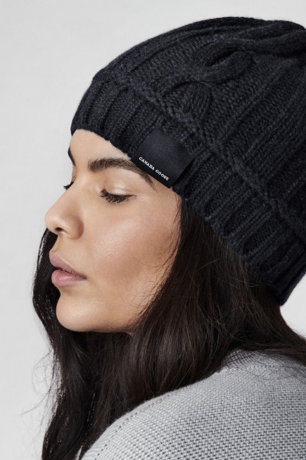 canada goose hat with fur pom pom
